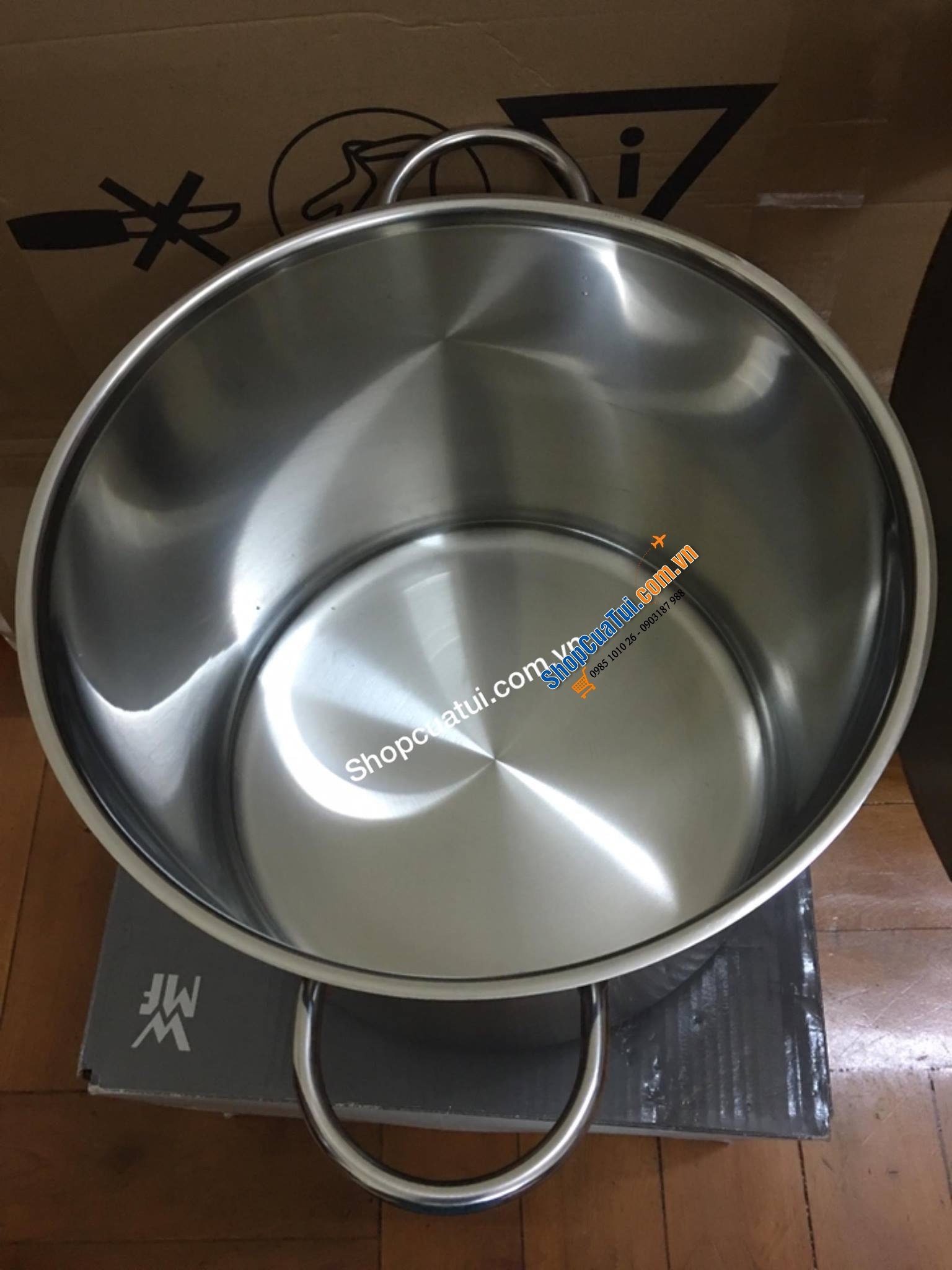 NỒI LUỘC GÀ WMF CROMARGAN 28CM , DUNG TÍCH 14L