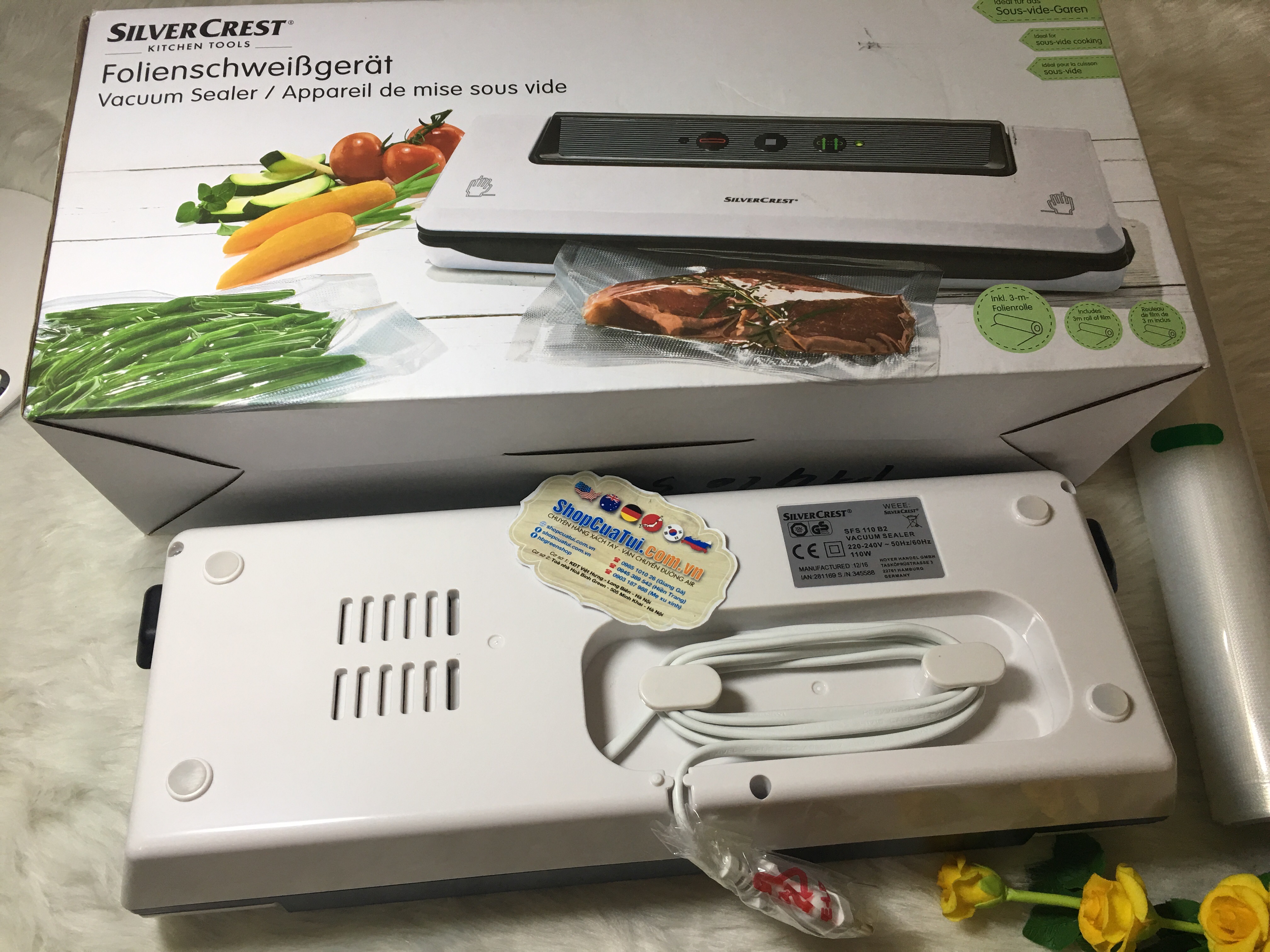 Máy hút chân không của Silvercrest hàng nội địa Đức,