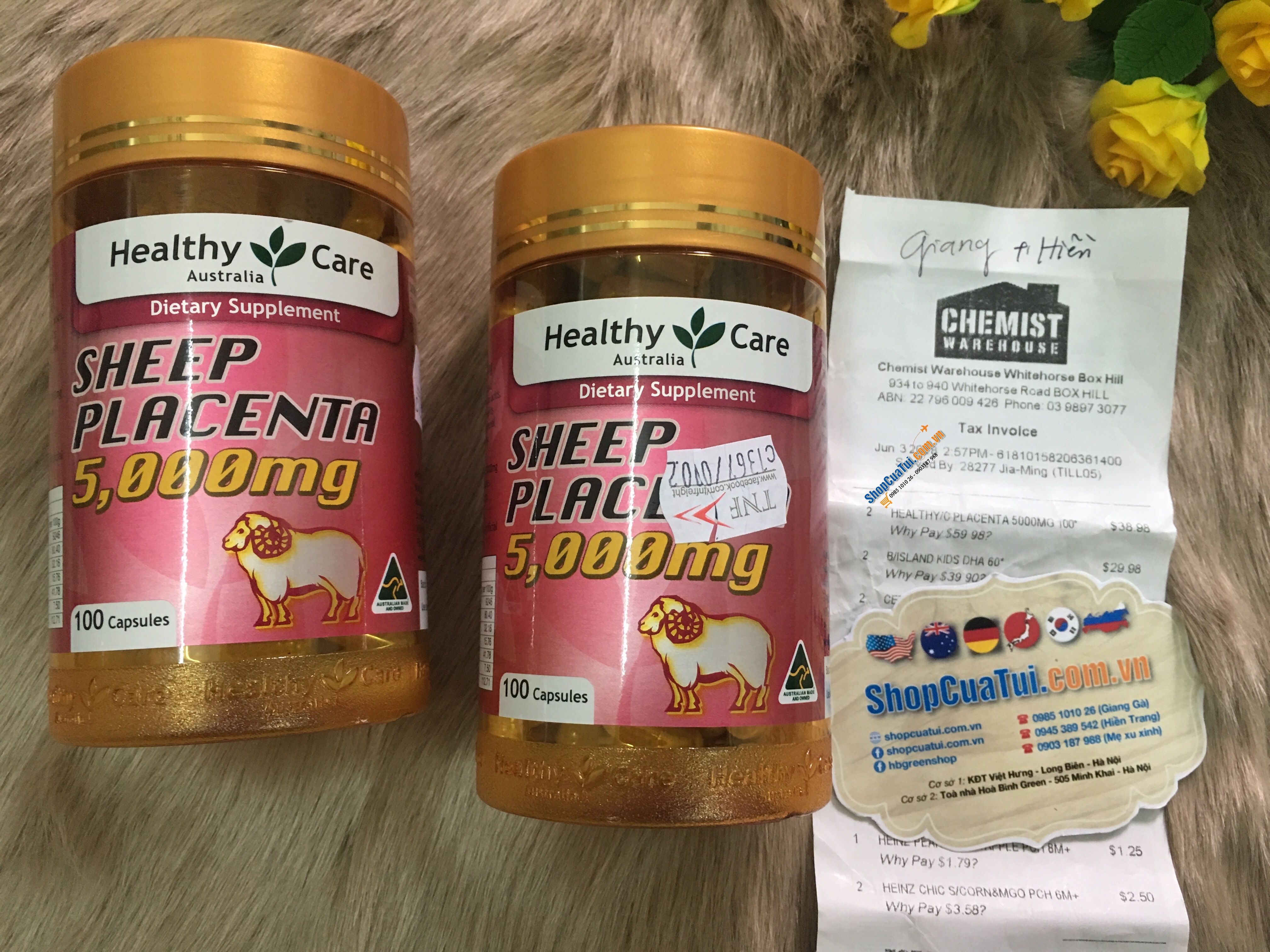 Nhau Thai Cừu Sheep Placenta Healthy Care 5000mg 100 Viên Của Úc