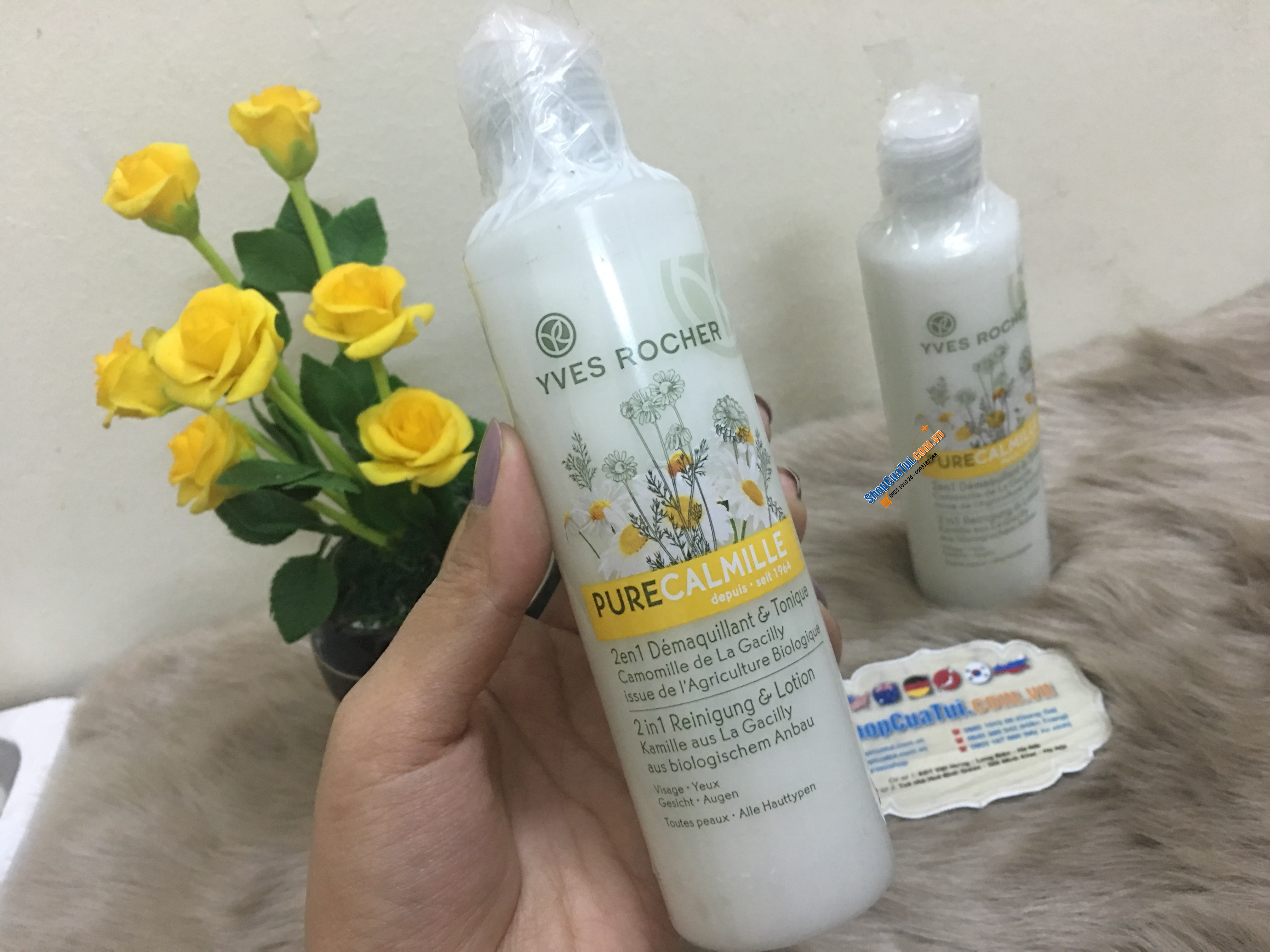 Nước Hoa hồng - Tẩy trang & toner dạng sữa 200ml Pure Calmille Yves Rocher