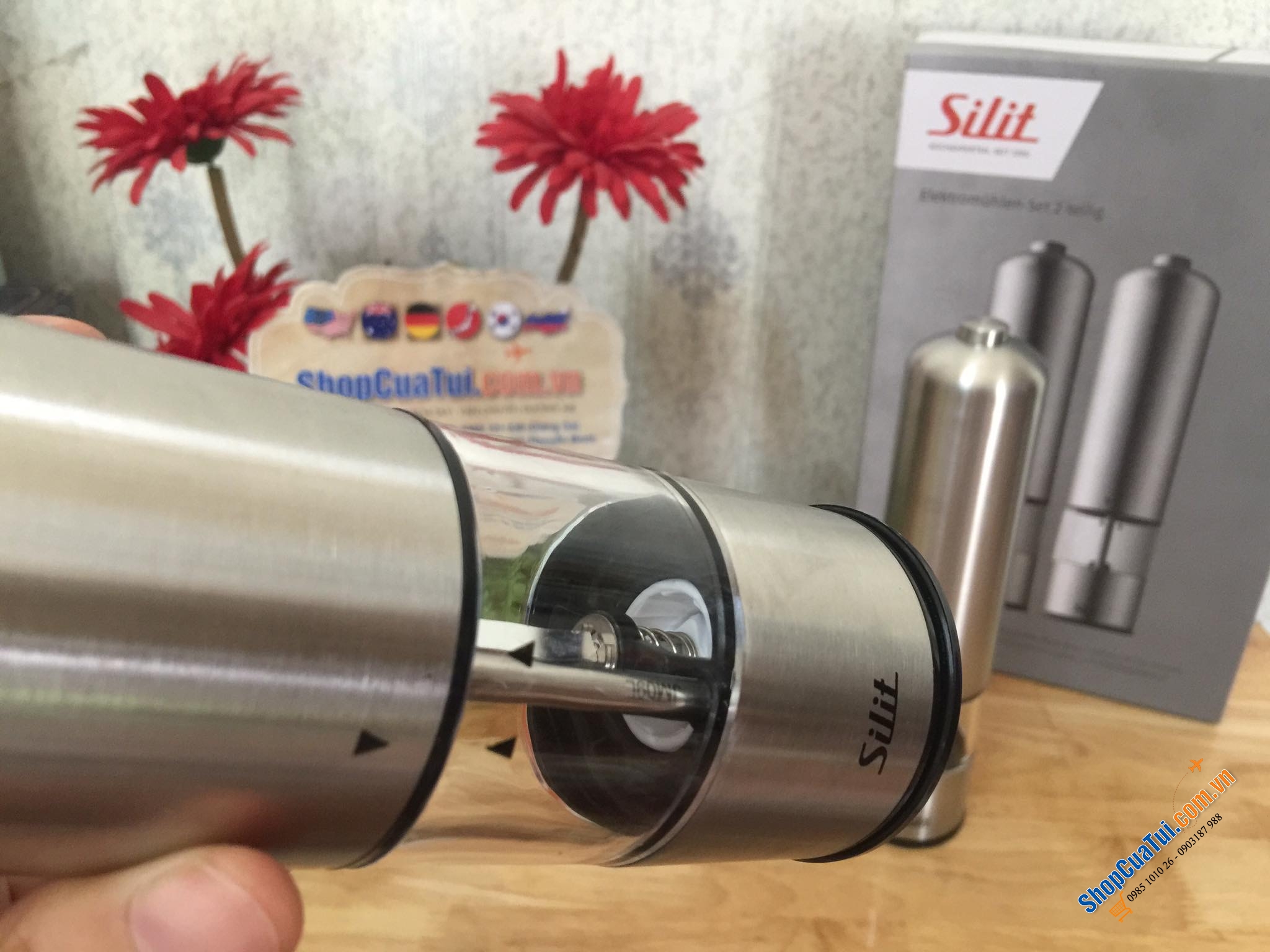 Set xay tiêu muối Silit chạy pin tiểu