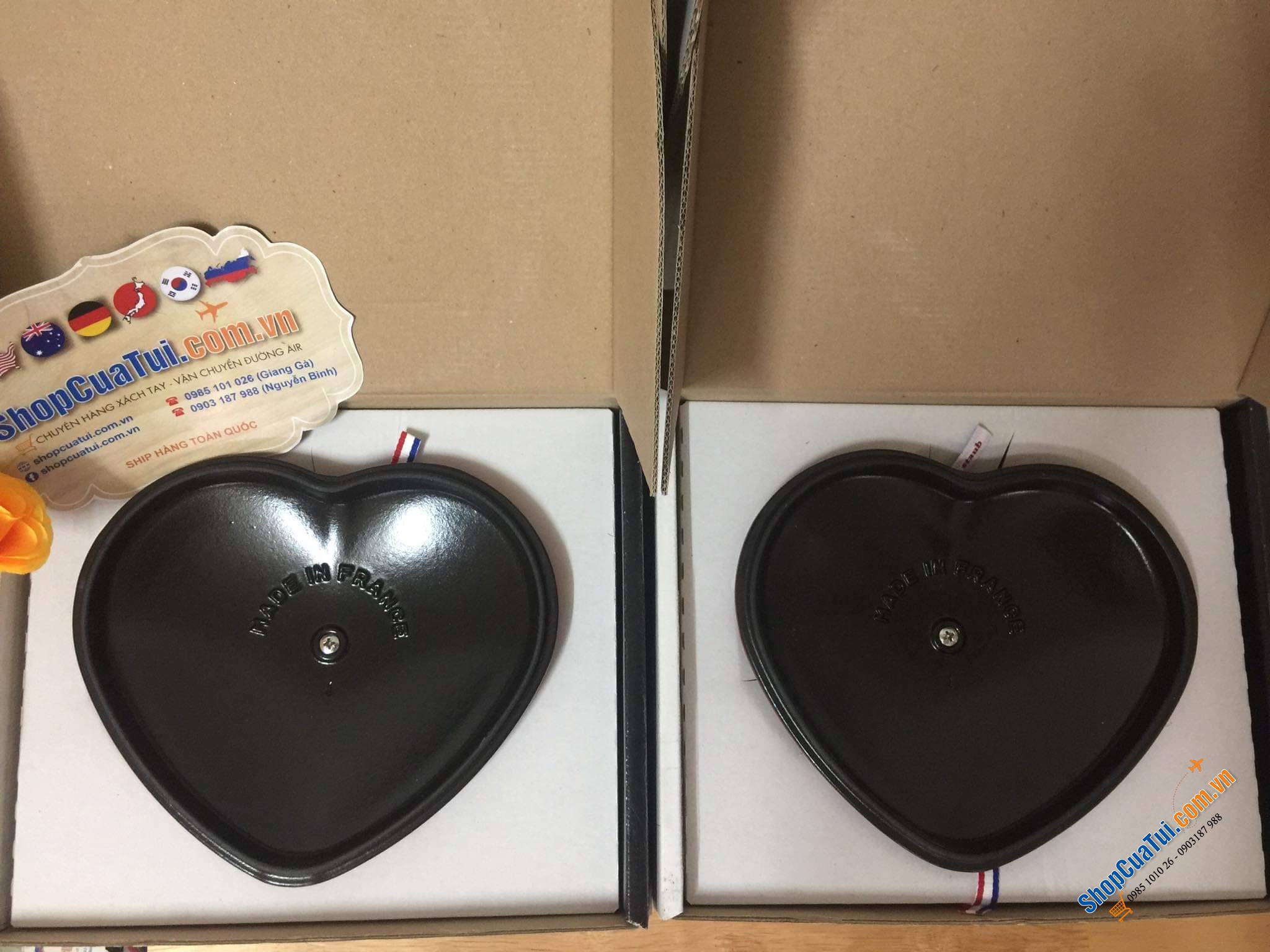 Nồi gang đúc trái tim nguyên khối Staub - made in France