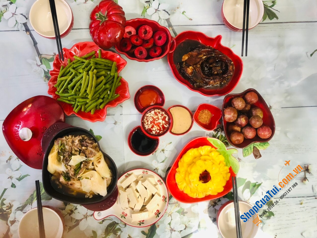 Nồi gang đúc trái tim nguyên khối Staub - made in France