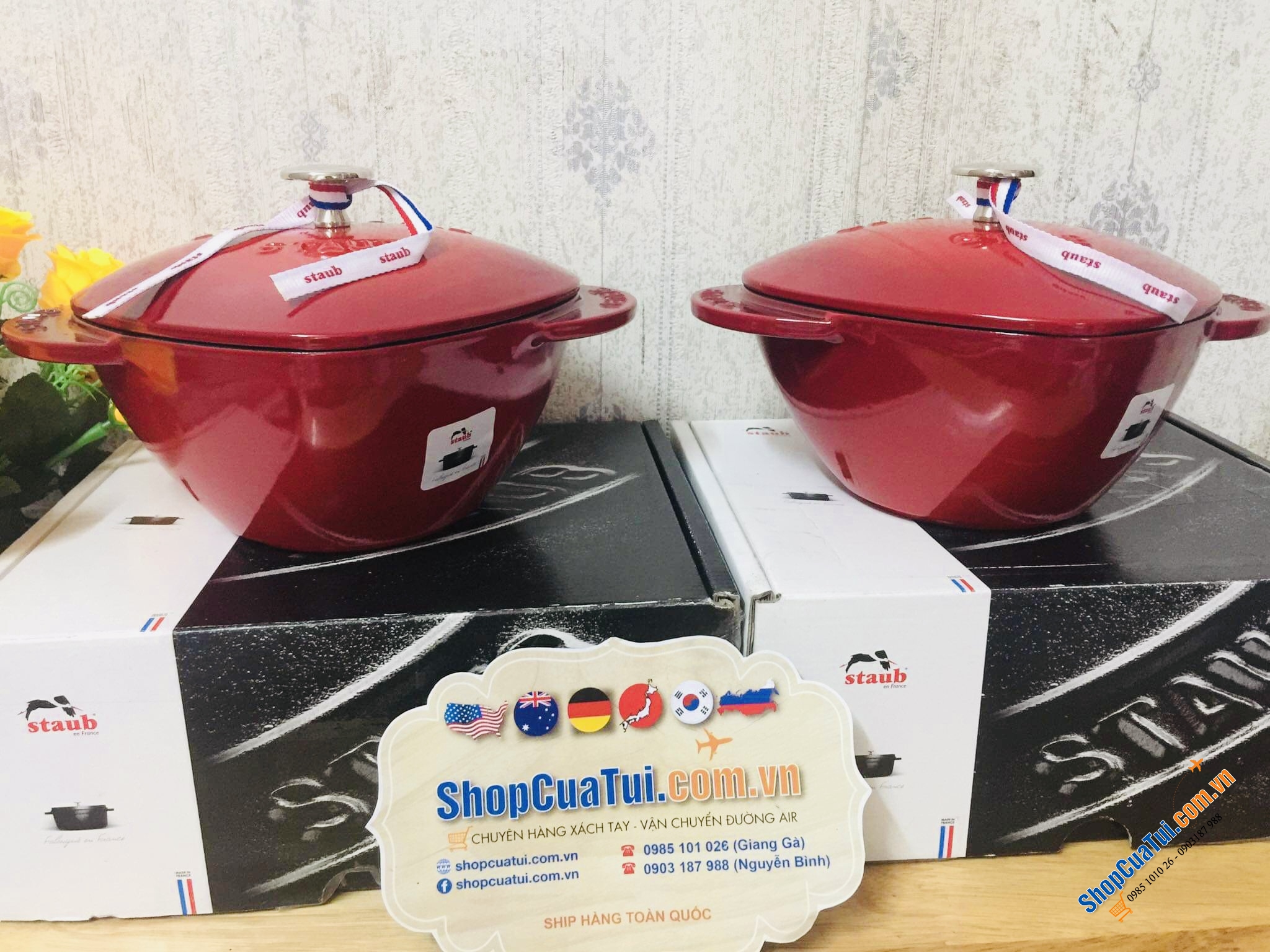 Nồi gang đúc trái tim nguyên khối Staub - made in France