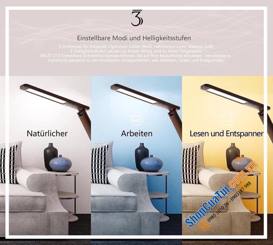 ĐÈN HỌC/ ĐÈN LÀM VIỆC WILIT 9w