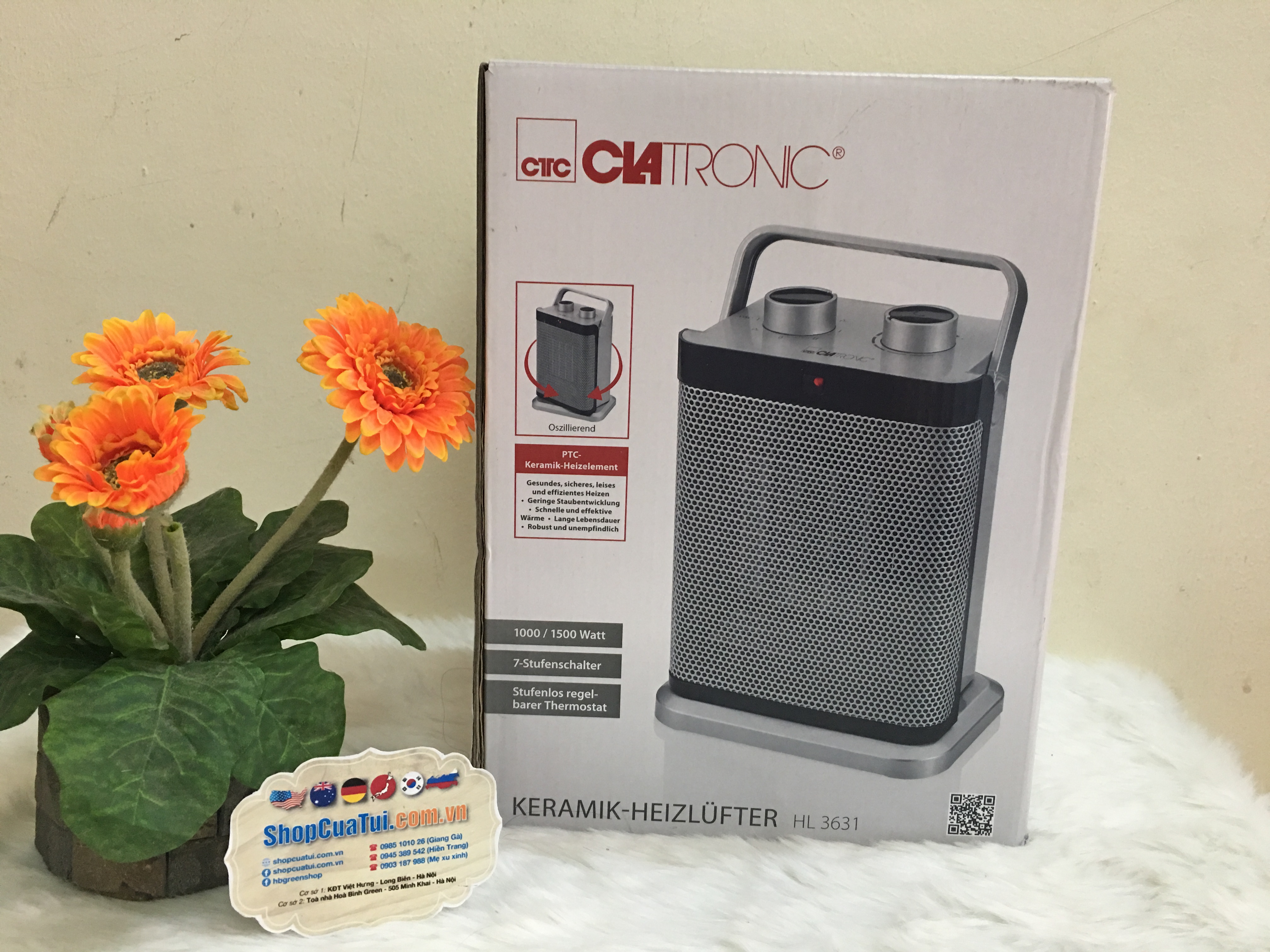 Quạt sưởi Clatronic HL 3631 Heizlüfter
