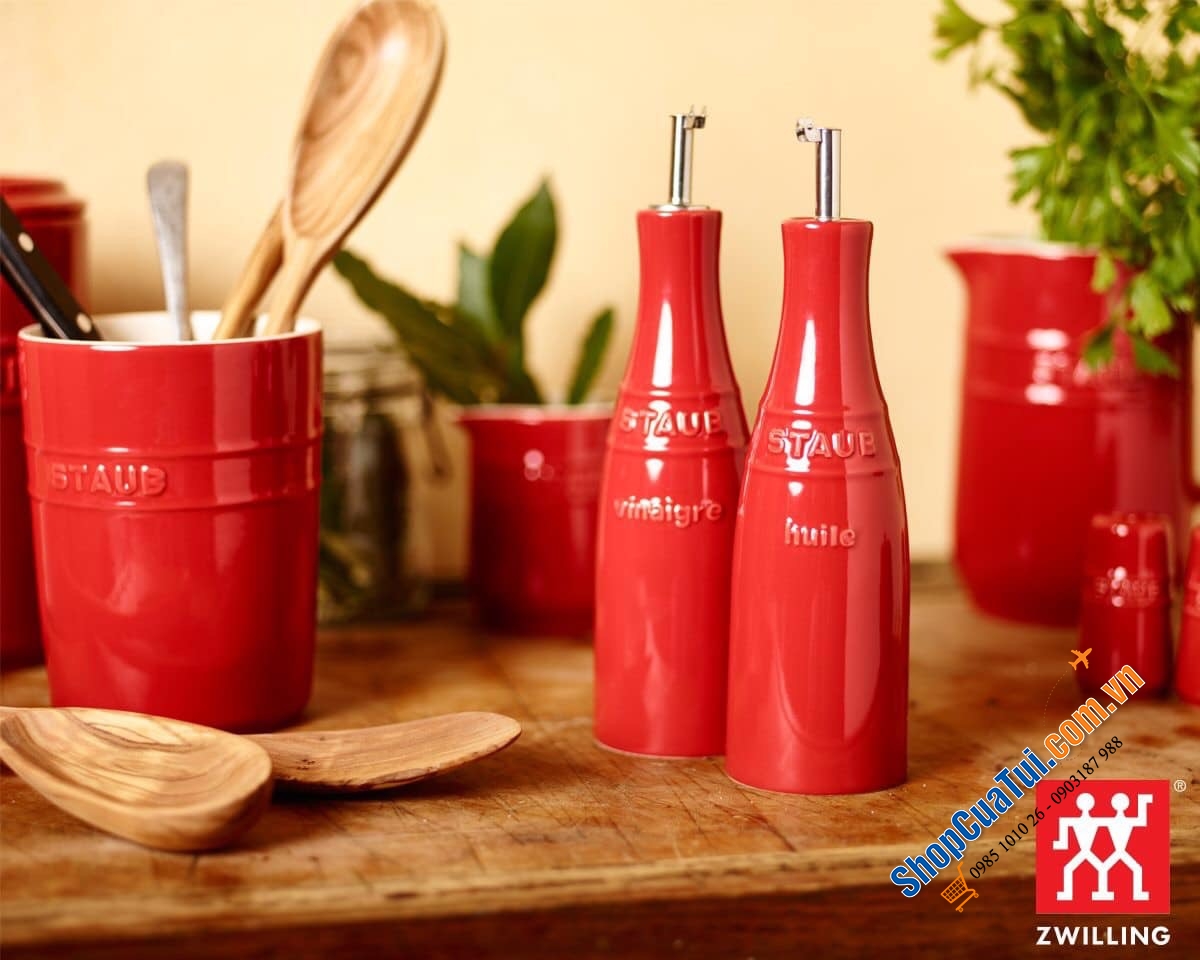 SET ĐỰNG DẦU DẤM STAUB ĐỎ GERMANY