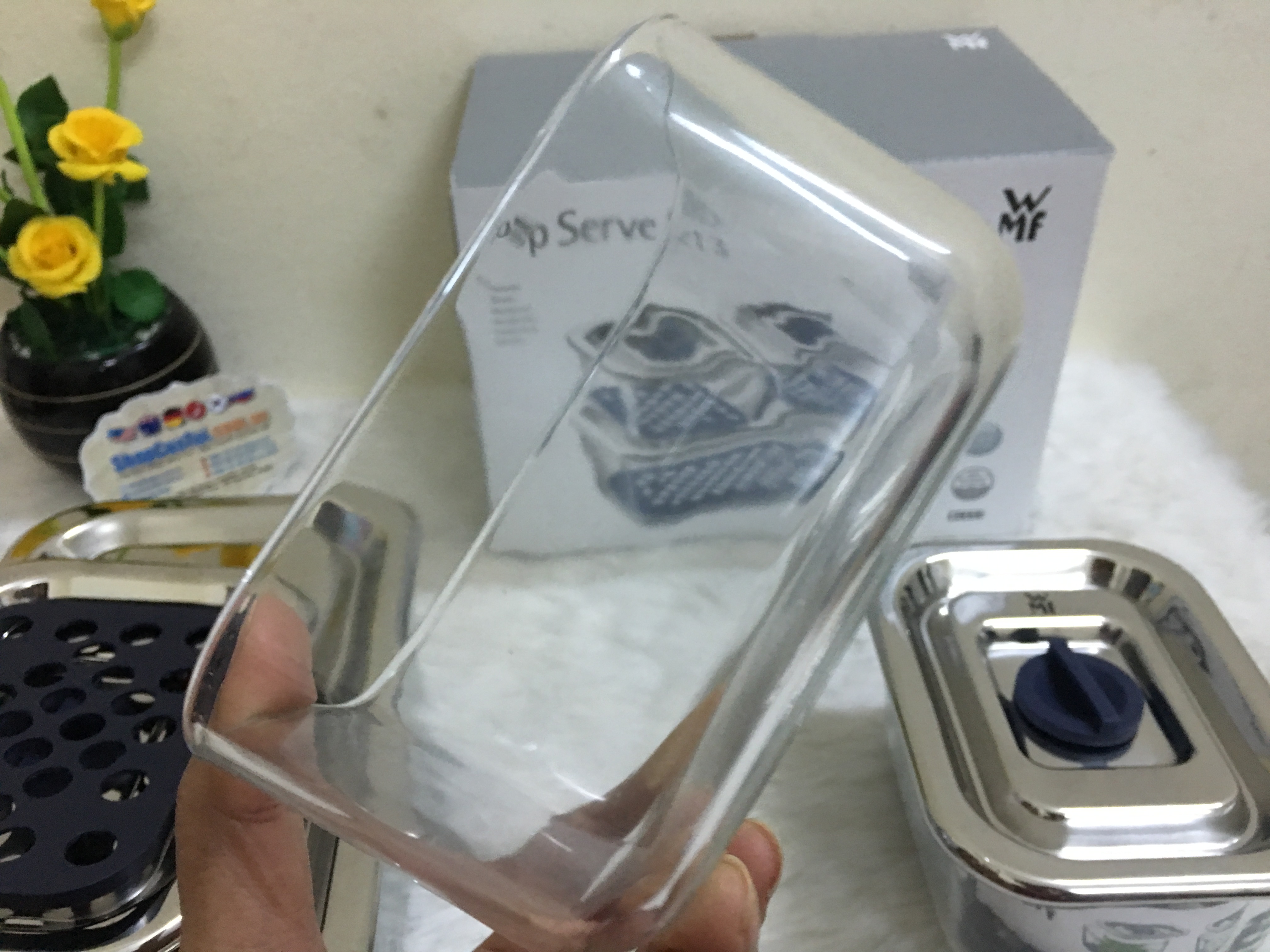 SET 3 HỘP THUỶ TINH ĐỰNG THỰC PHẨM WMF - Made in Germany