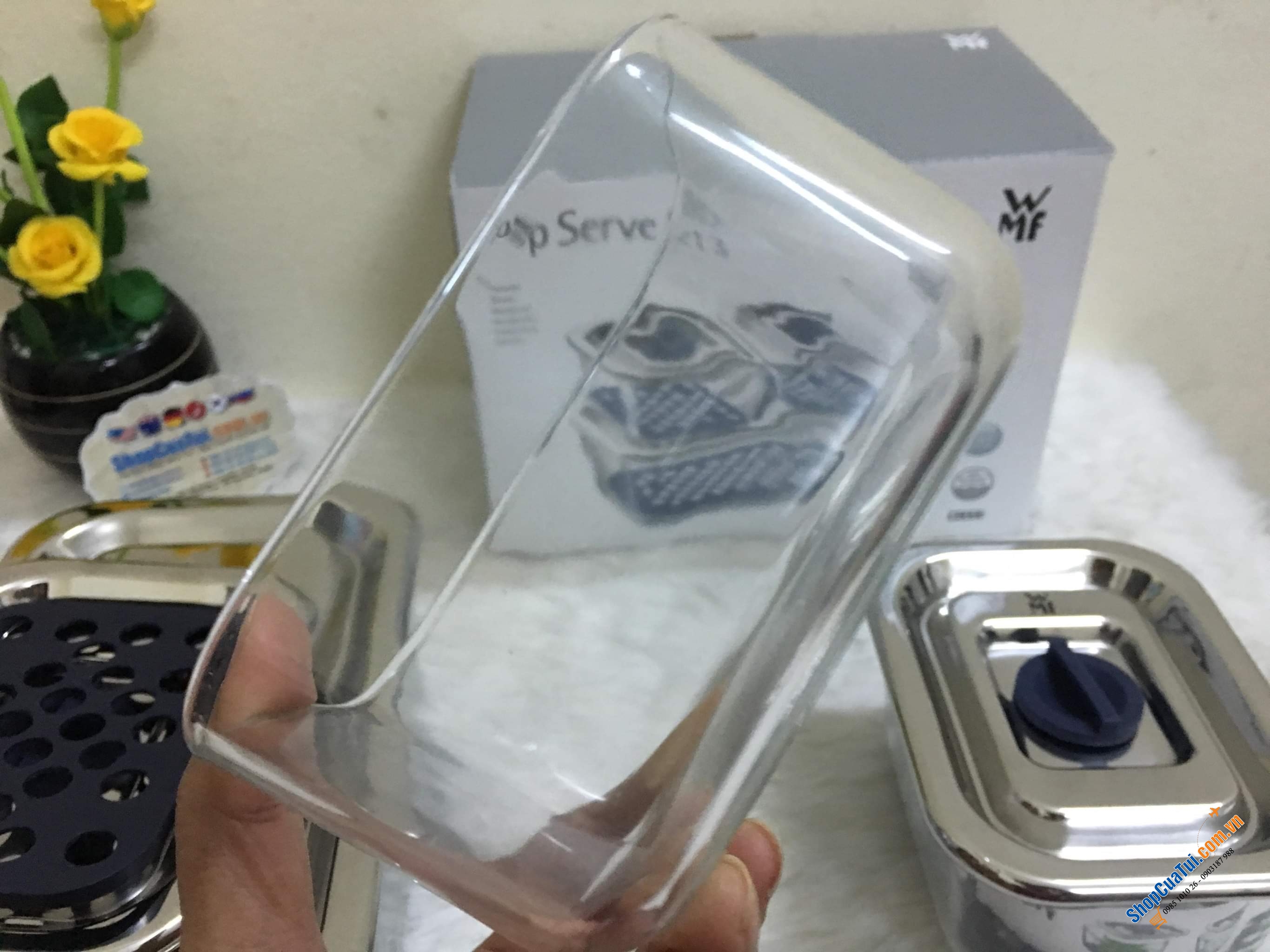 SET 3 HỘP THUỶ TINH ĐỰNG THỰC PHẨM WMF - Made in Germany