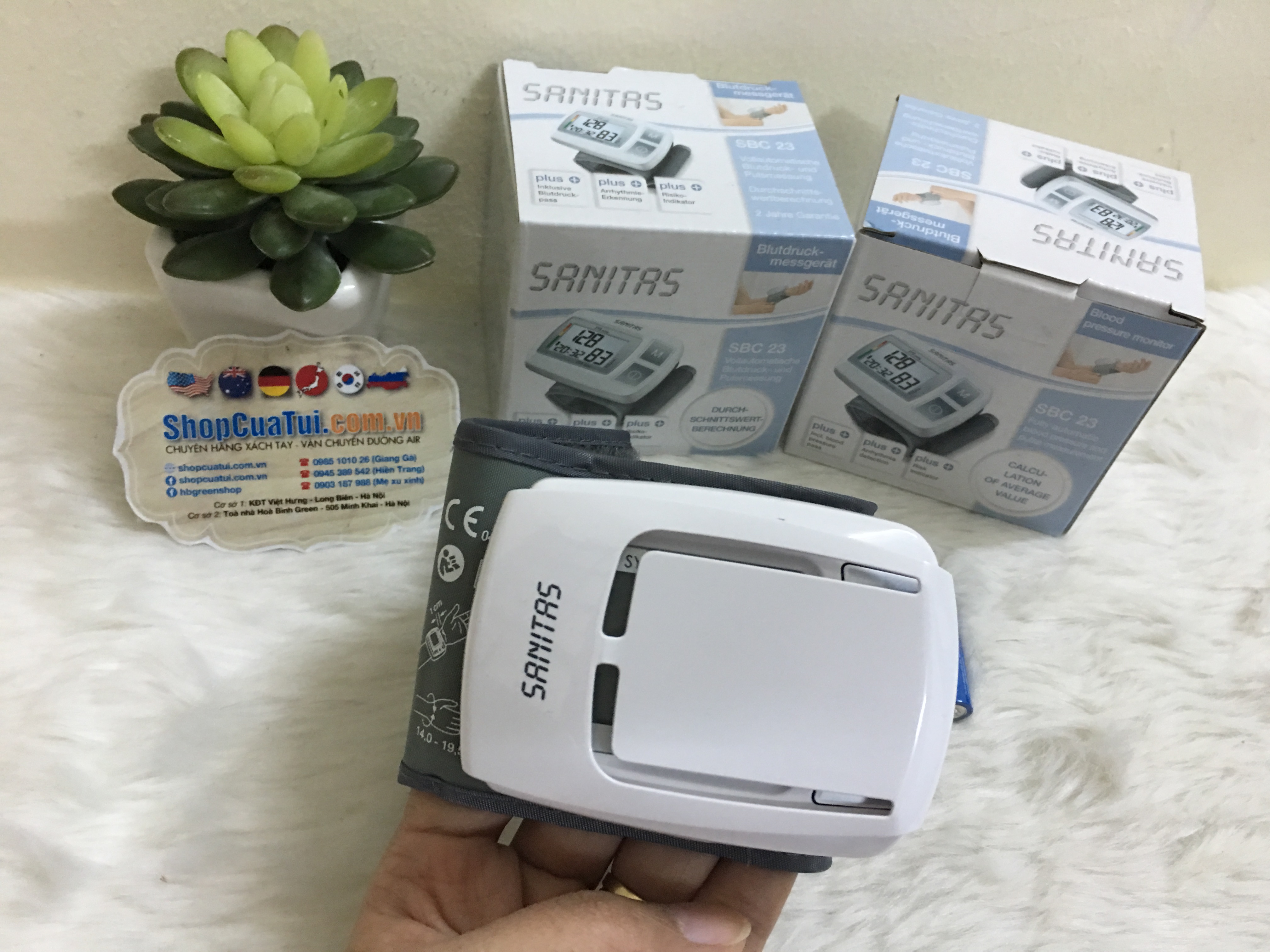Máy đo huyết áp cổ tay Sanitas SBC 23