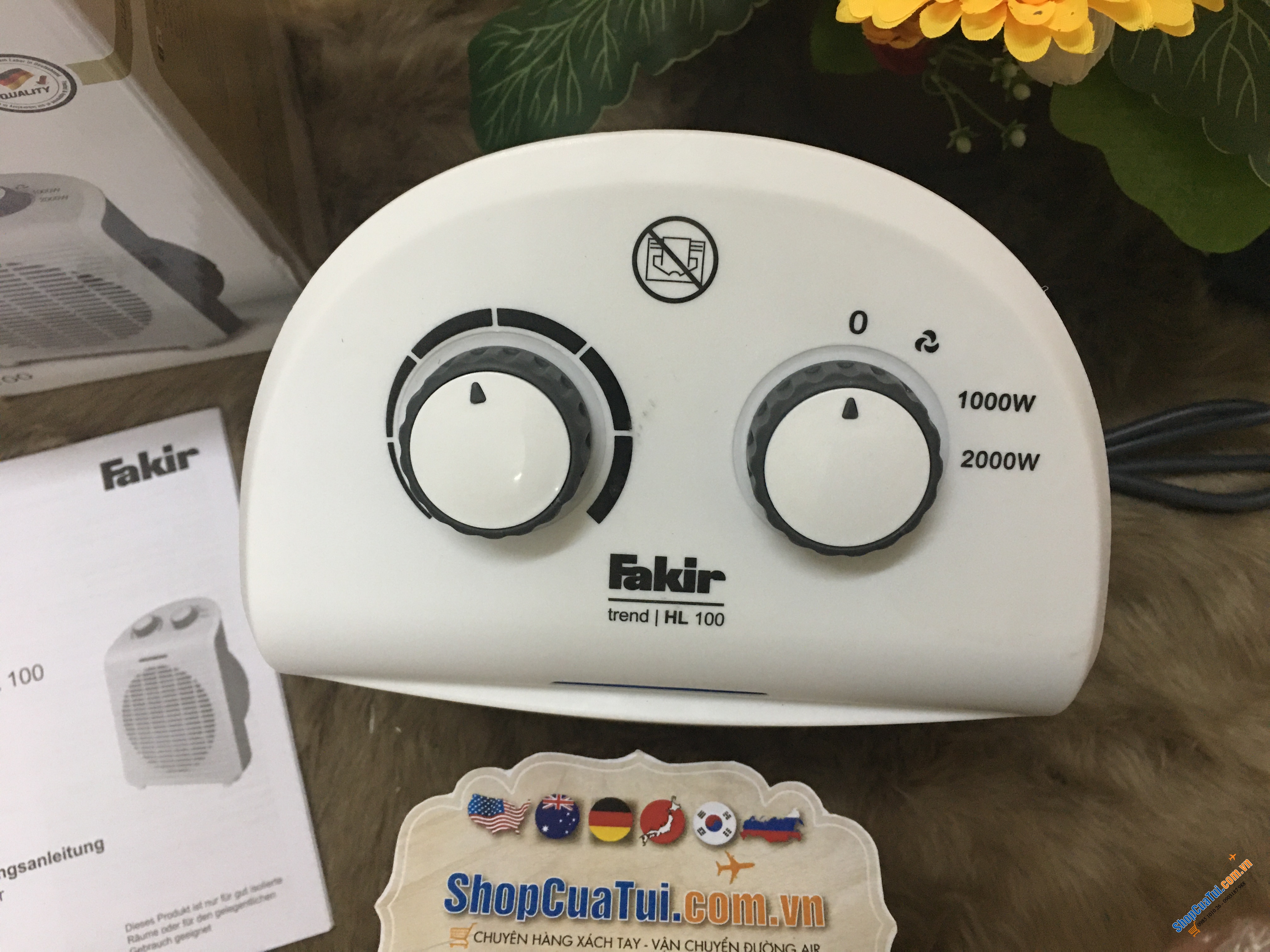 QUẠT SƯỞI FAKIR HL100 ( Có cả chiều mát) và để được trong nhà tắm