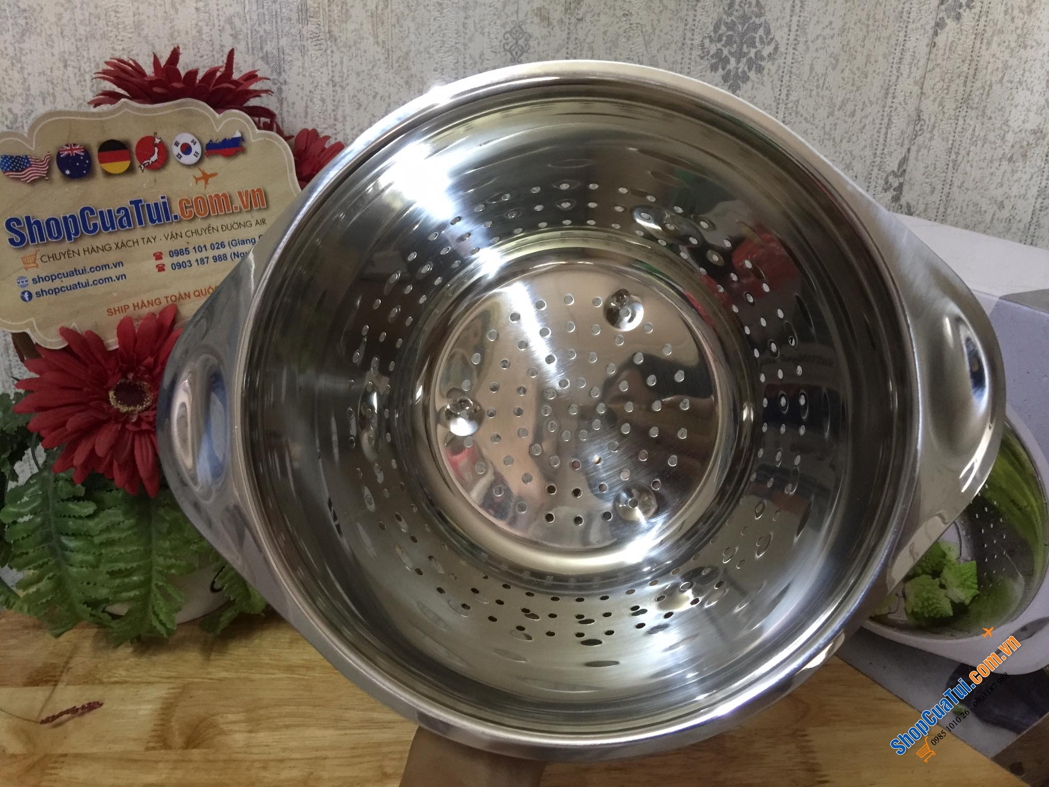 RỔ WMF INOX 2 QUAI CẦM SIÊU XỊN