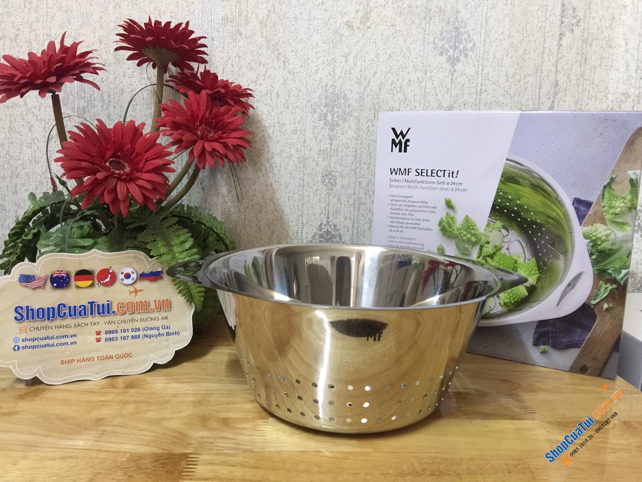 RỔ WMF INOX 2 QUAI CẦM SIÊU XỊN