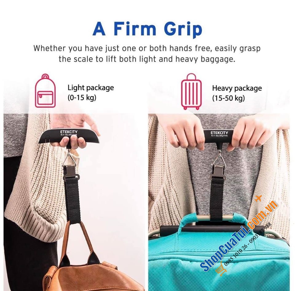 CÂN HÀNH LÝ DU LỊCH ETEKCITY 50KG