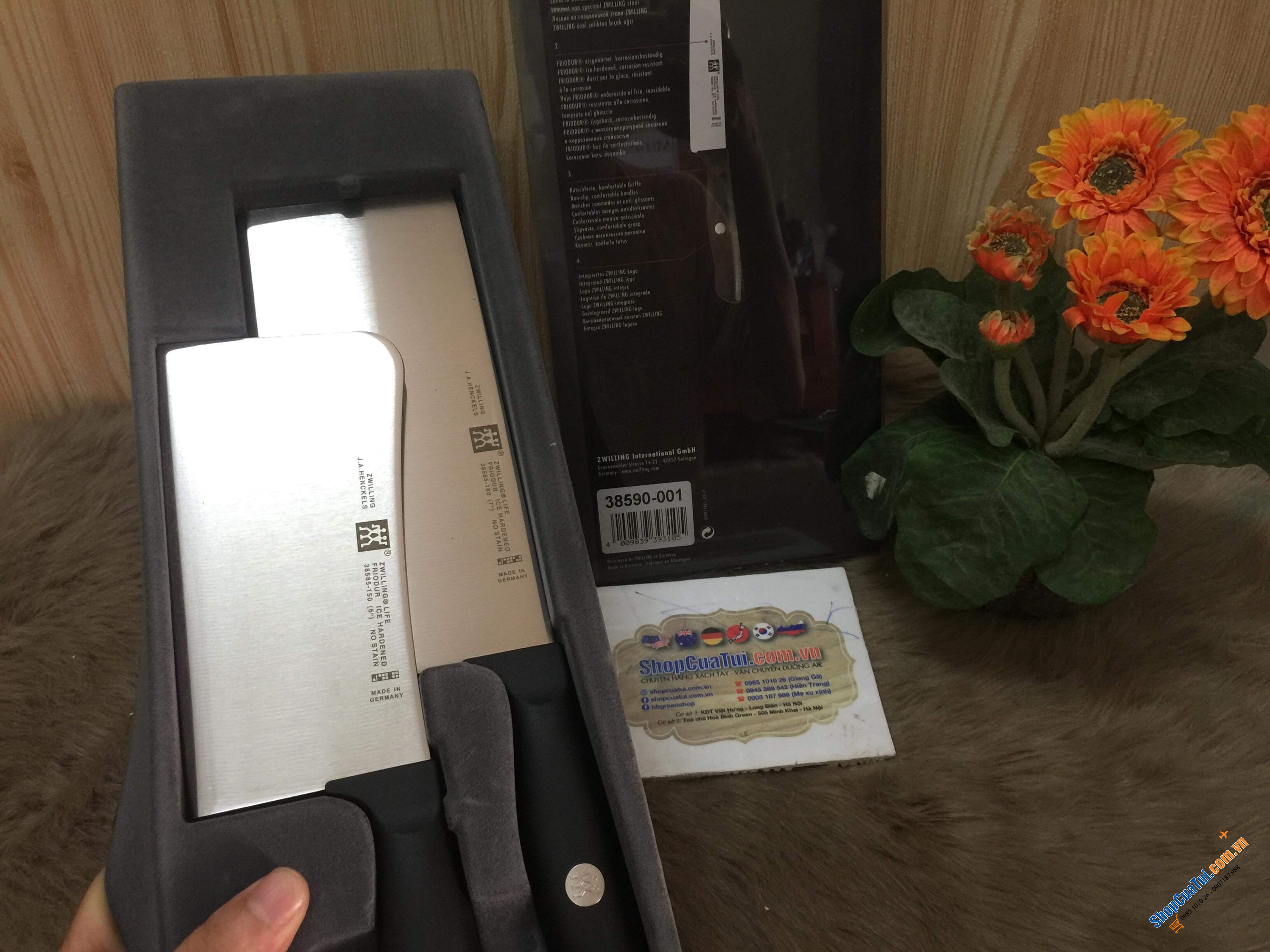 SET ĐÔI DAO CHẶT - DAO THÁI ZWILLING MADE IN GERMANY
