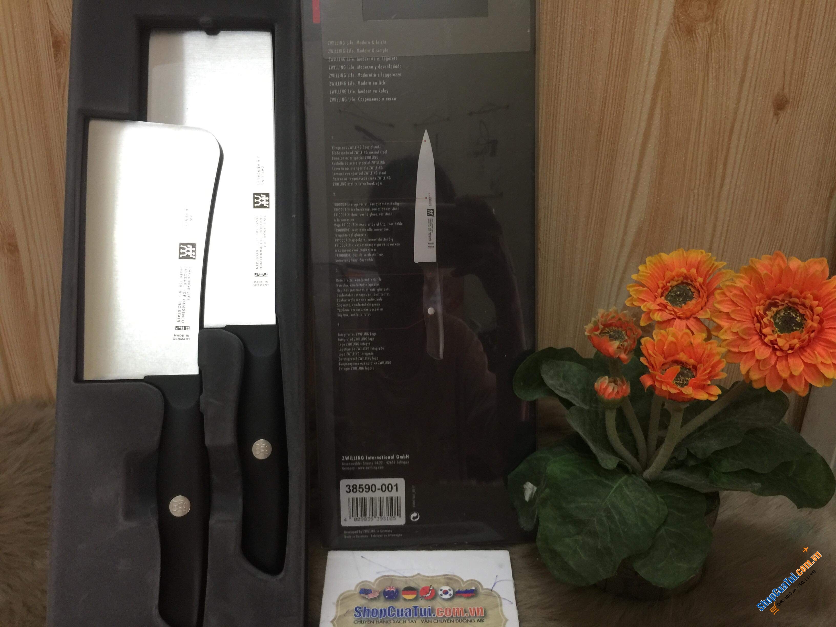 SET ĐÔI DAO CHẶT - DAO THÁI ZWILLING MADE IN GERMANY