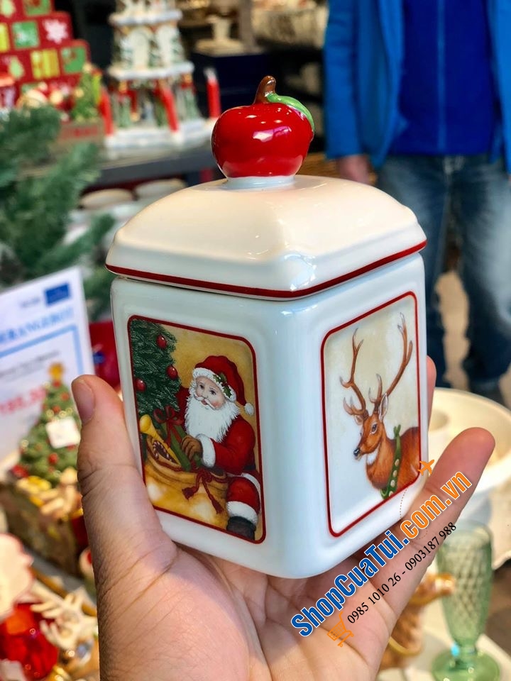 HŨ ĐỰNG GIA VỊ, HẠT NÊM, ỚT TRƯNG, ĐƯỜNG VILLEROY BOCH HÌNH TRÁI CHANH - MADE IN GERMNAY