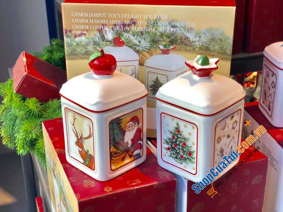 HŨ ĐỰNG GIA VỊ, HẠT NÊM, ỚT TRƯNG, ĐƯỜNG VILLEROY BOCH HÌNH TRÁI CHANH - MADE IN GERMNAY