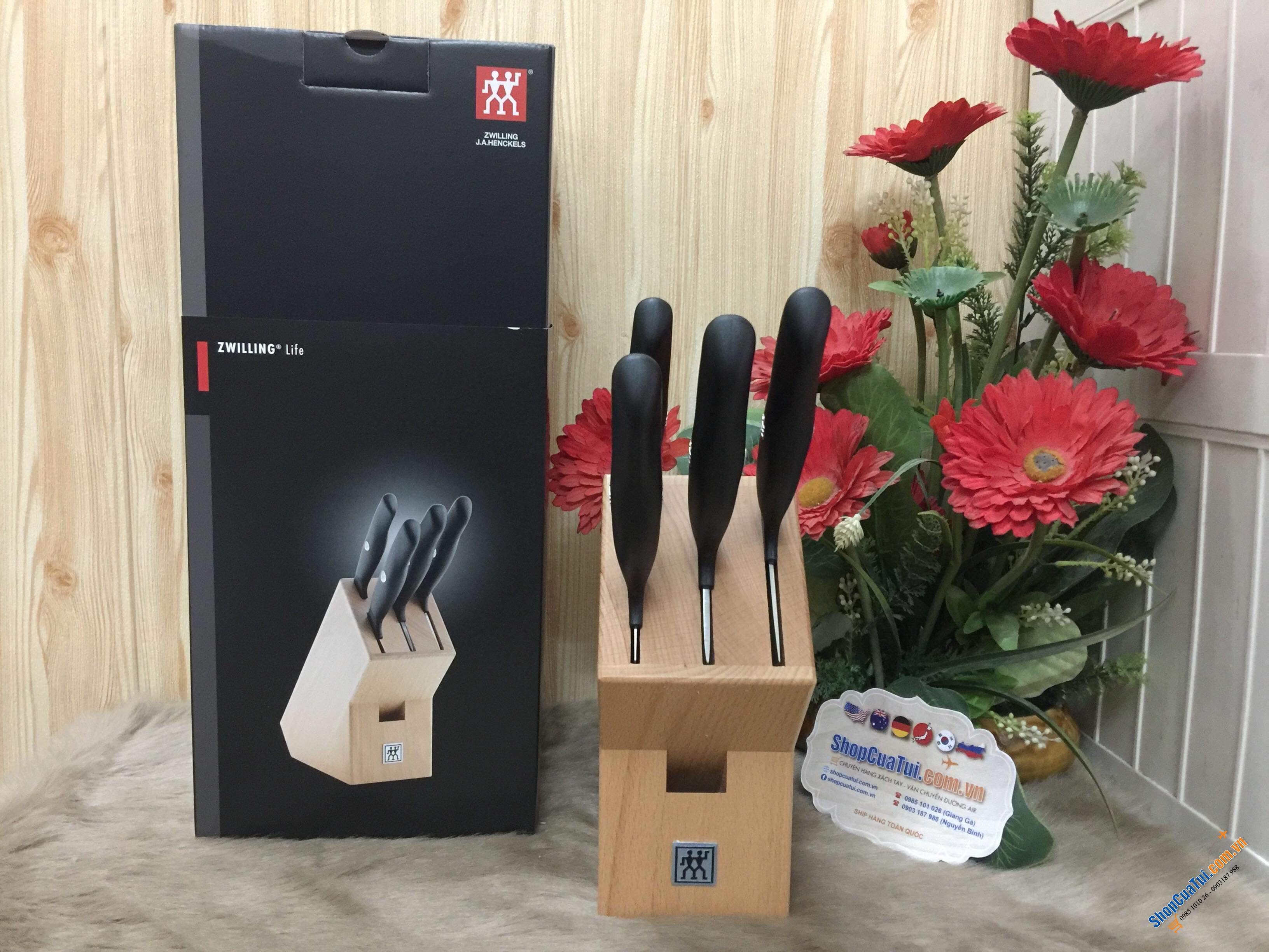BỘ DAO ZWILLING LIFE 5 món - MADE IN GERMANY SẢN XUẤT CHUẨN CHO NGƯỜI CHÂU Á