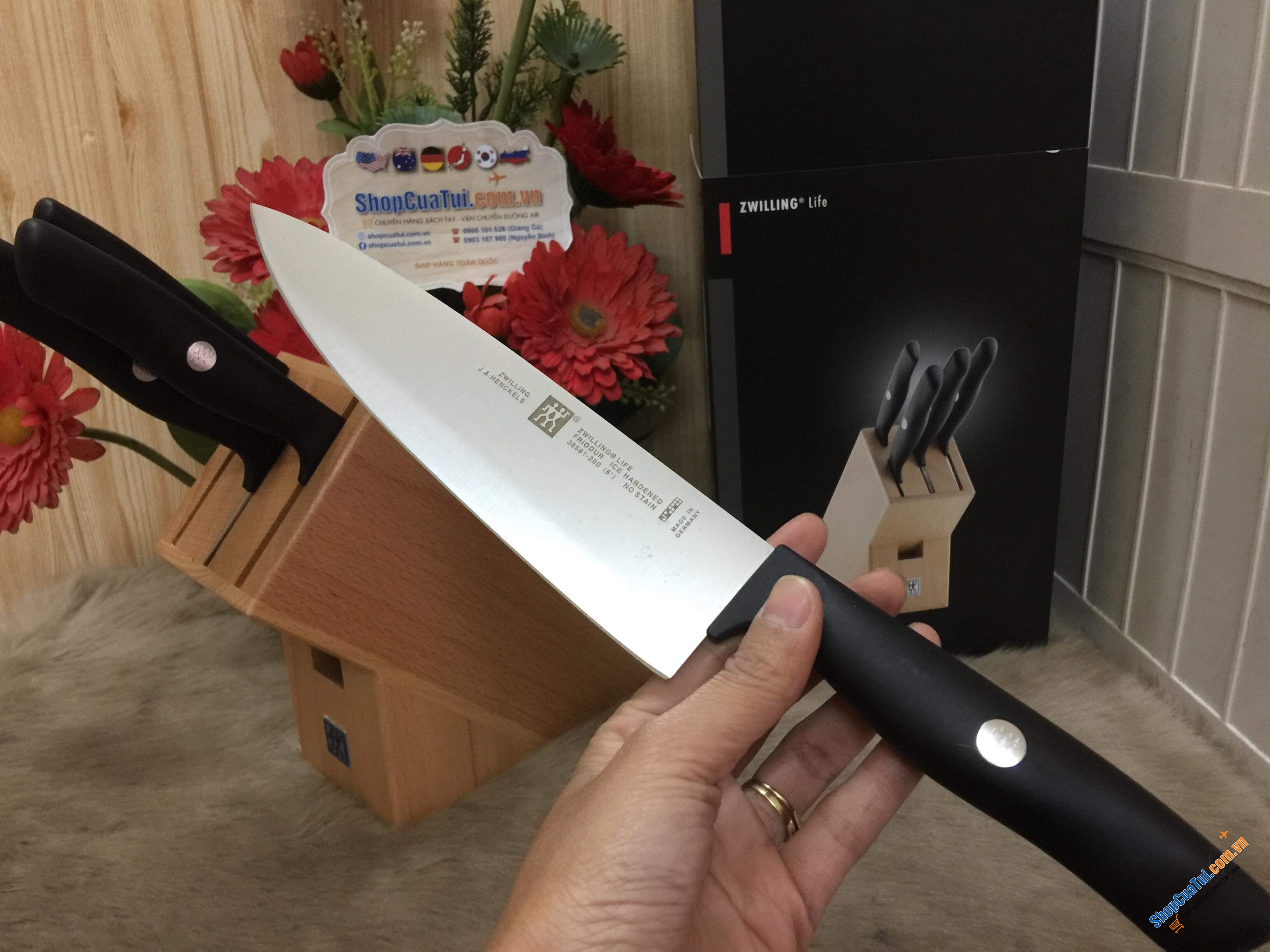 BỘ DAO ZWILLING LIFE 5 món - MADE IN GERMANY SẢN XUẤT CHUẨN CHO NGƯỜI CHÂU Á