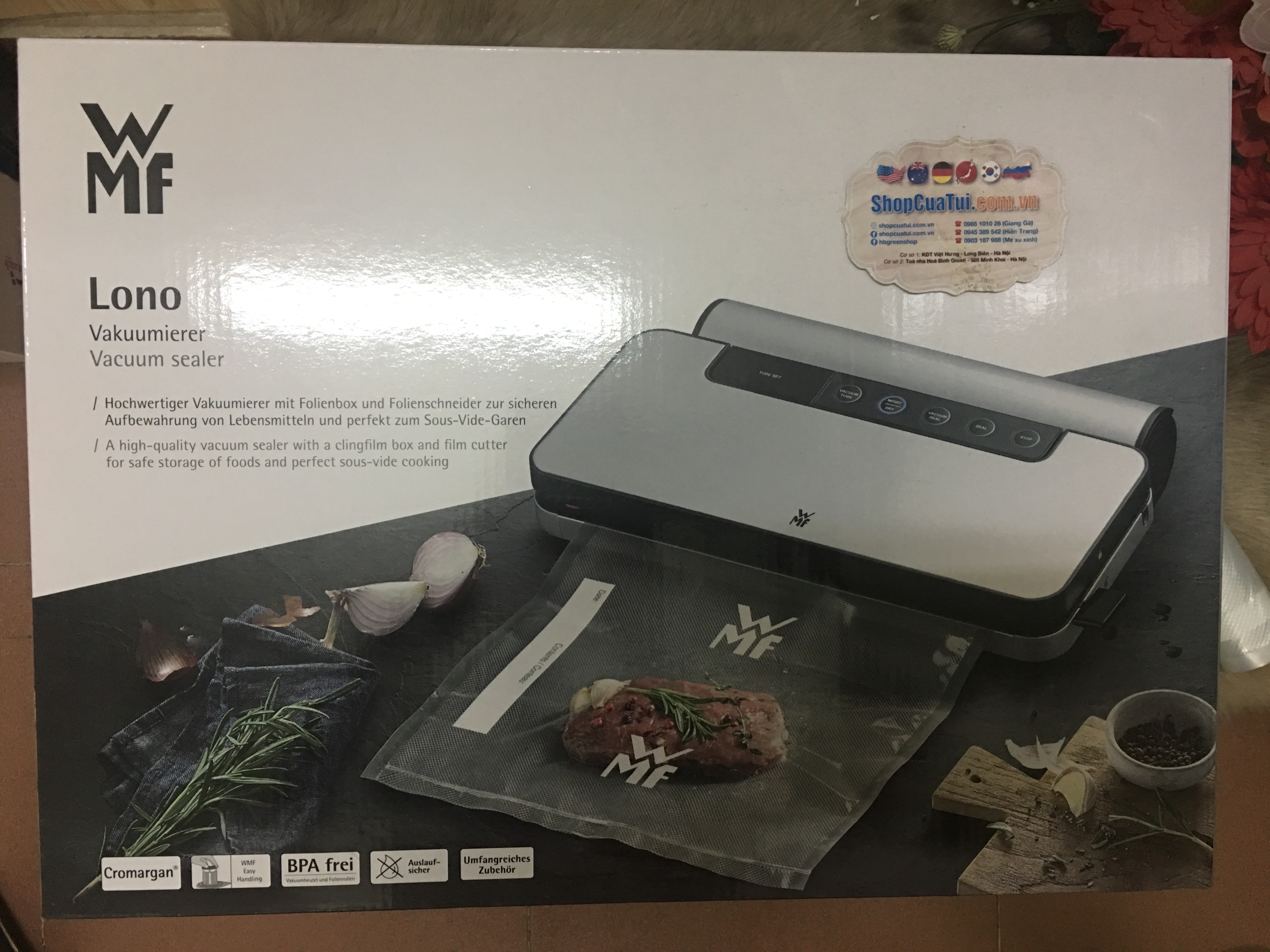 Hút chân không WMF loại KHÔNG KÉN TÚI