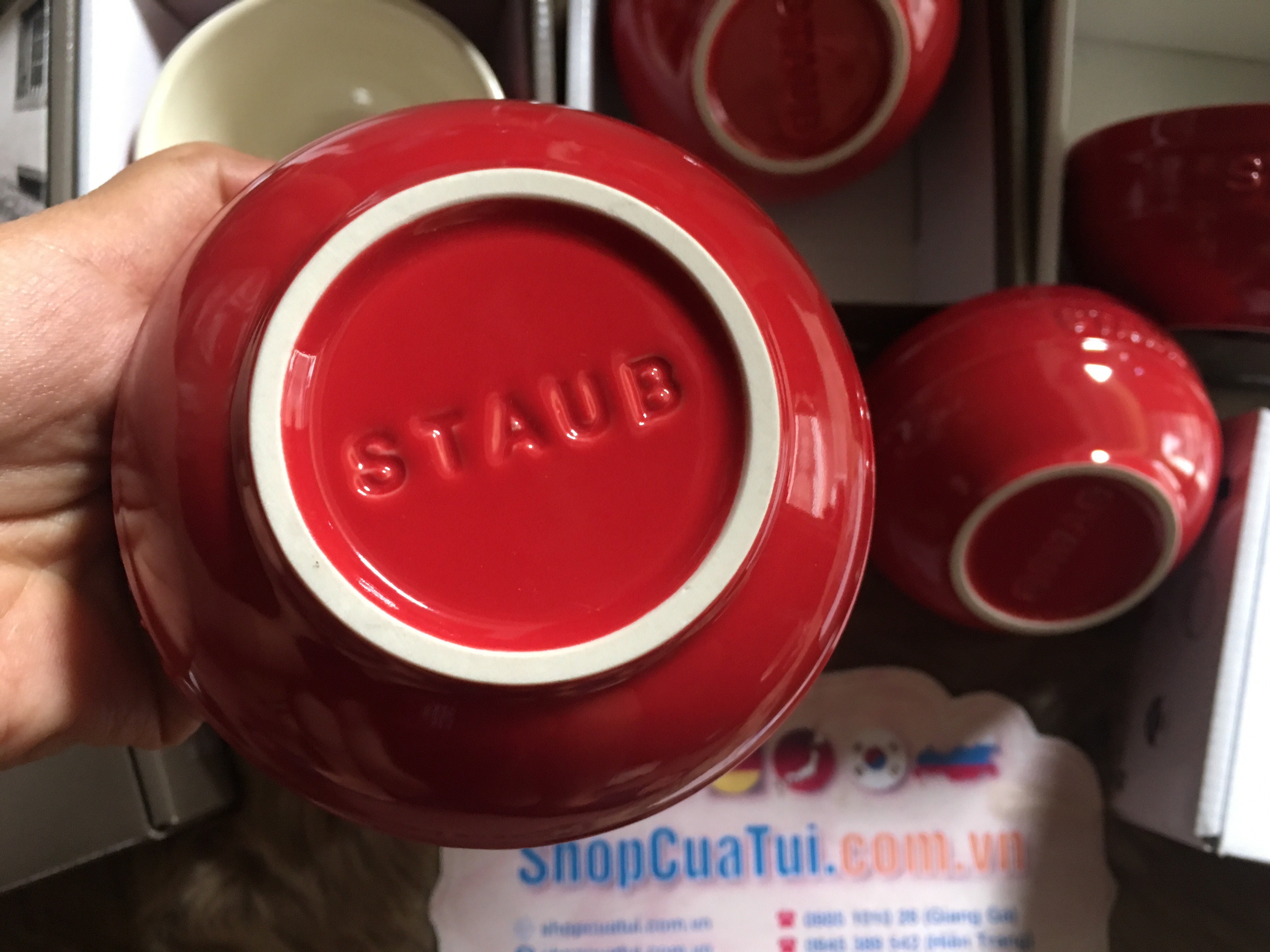 BÁT ĂN CƠM STAUB MÀU ĐỎ 12cm