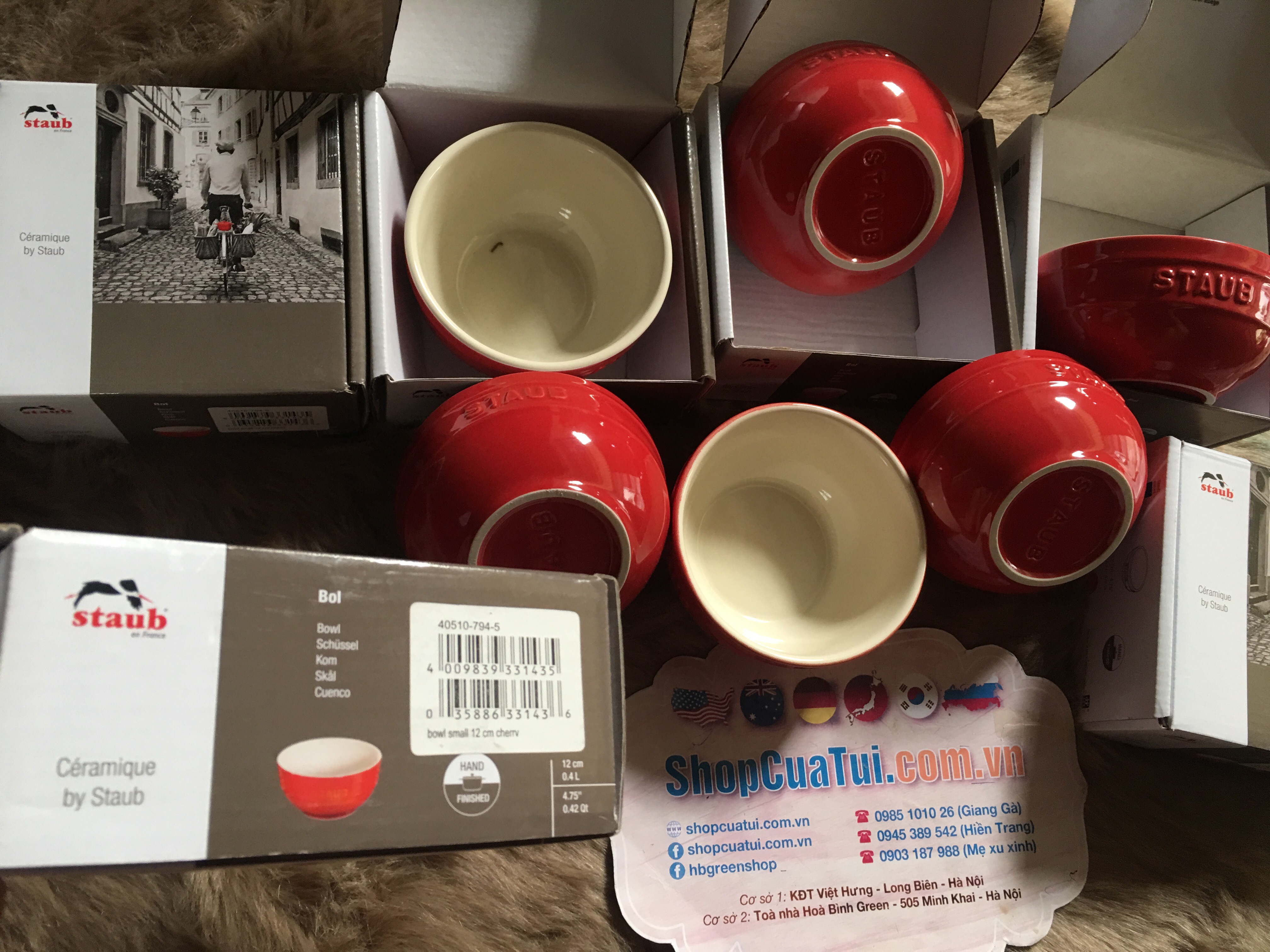 BÁT ĂN CƠM STAUB MÀU ĐỎ 12cm