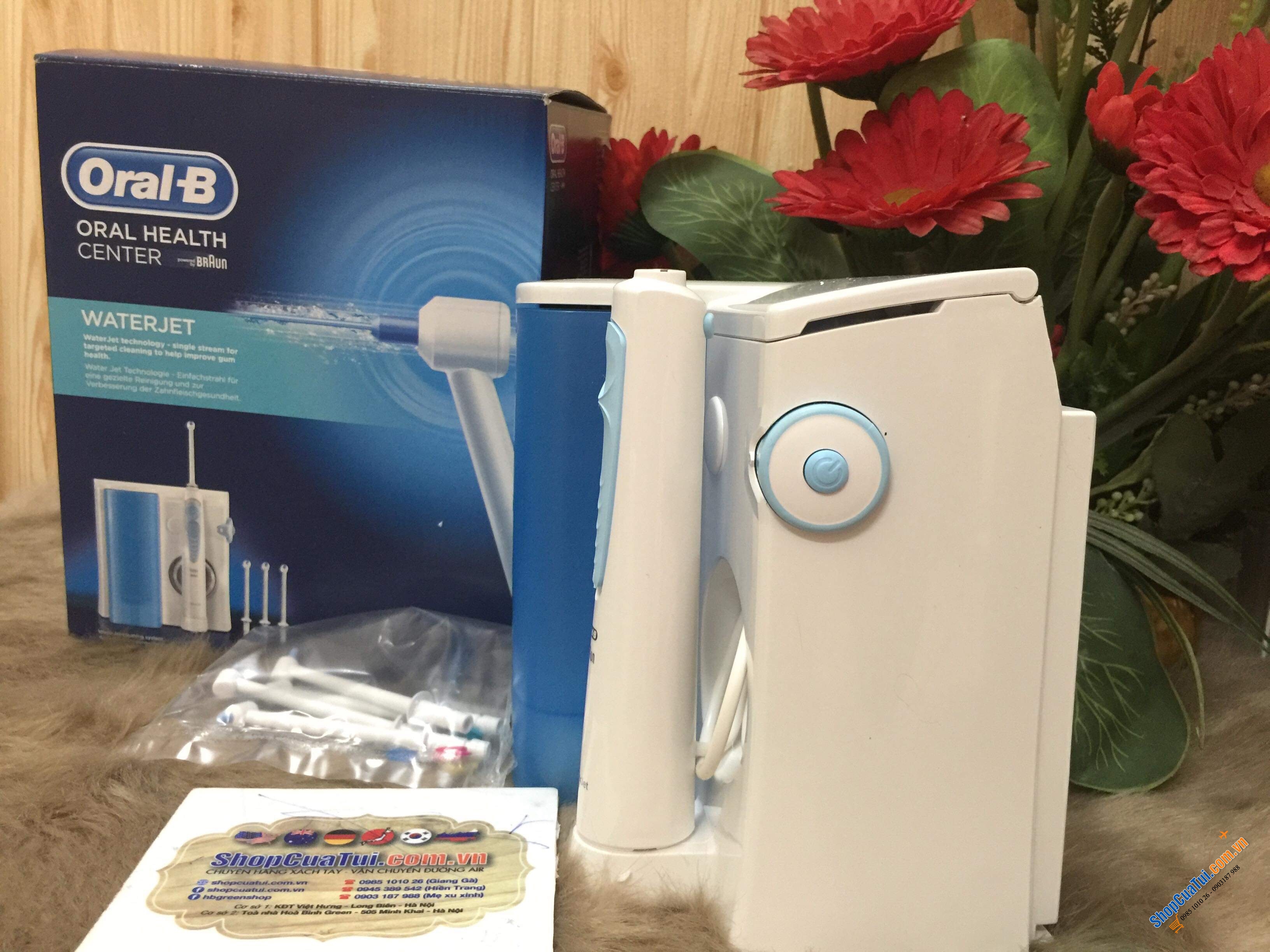 TĂM NƯỚC ORAL B WATERJET GỒM 4 ĐẦU CẮM