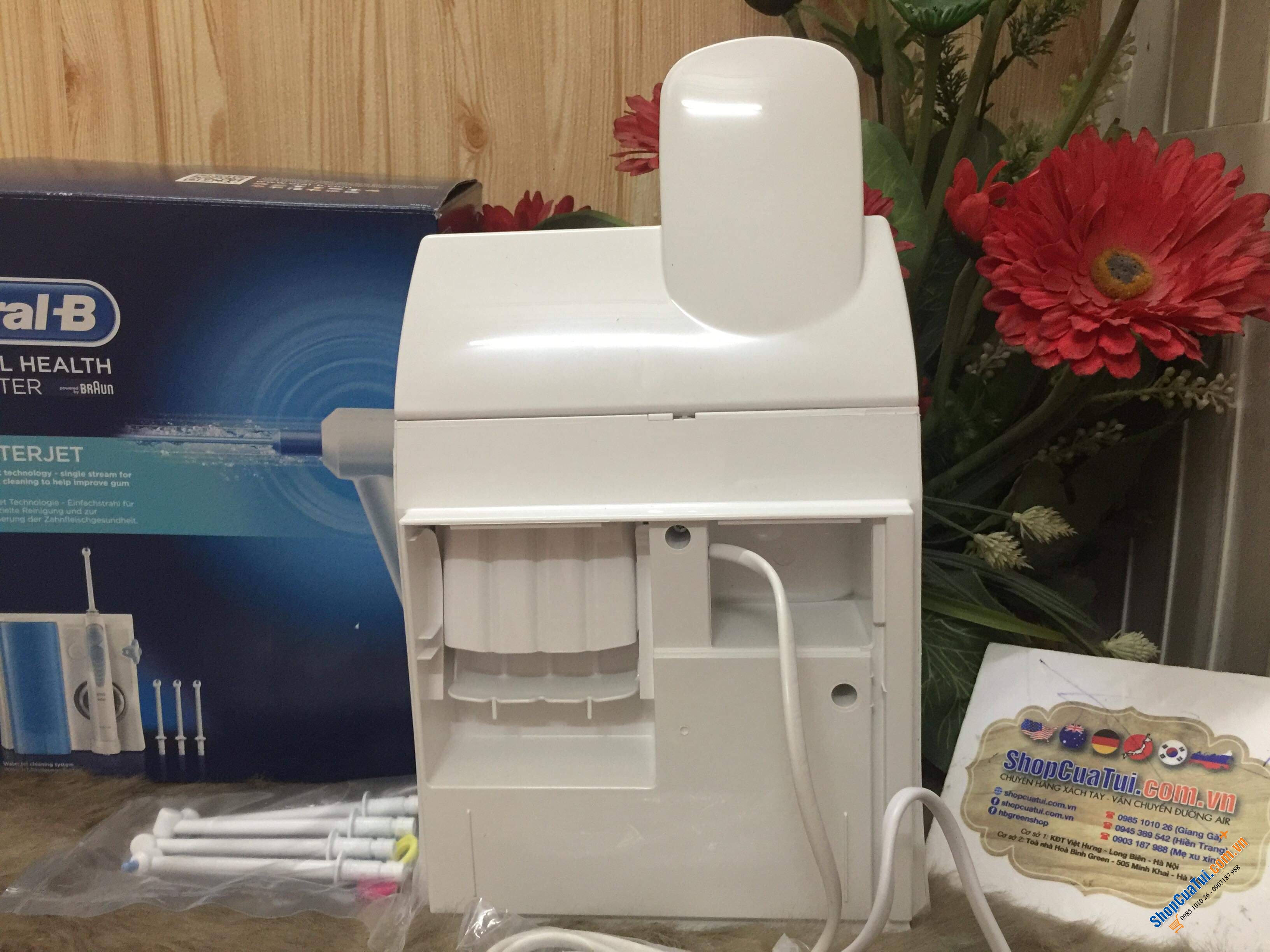 TĂM NƯỚC ORAL B WATERJET GỒM 4 ĐẦU CẮM