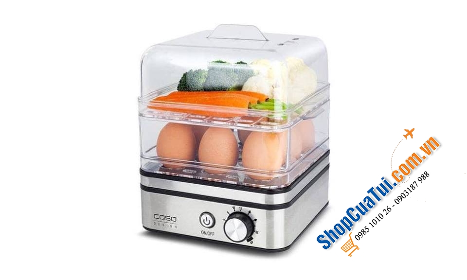 Nồi hấp điện 2 tầng mini Caso ED10 Germany