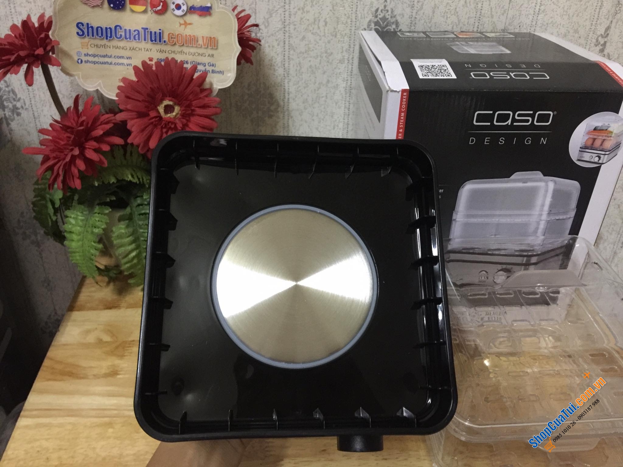 Nồi hấp điện 2 tầng mini Caso ED10 Germany