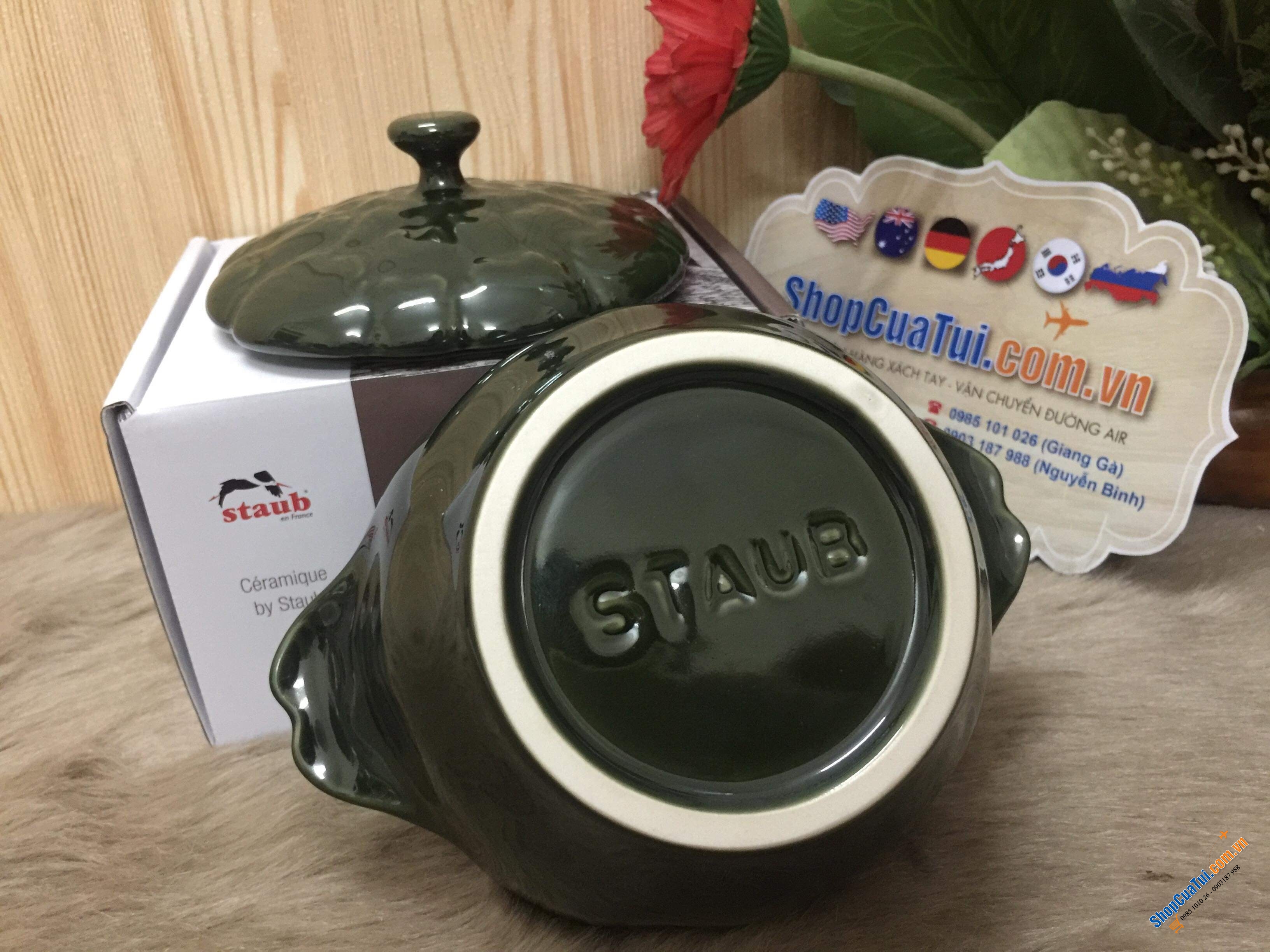 ÂU SỨ STAUB HÌNH HOA ASTISO - MÀU HÚNG QUẾ ĐẮT GIÁ