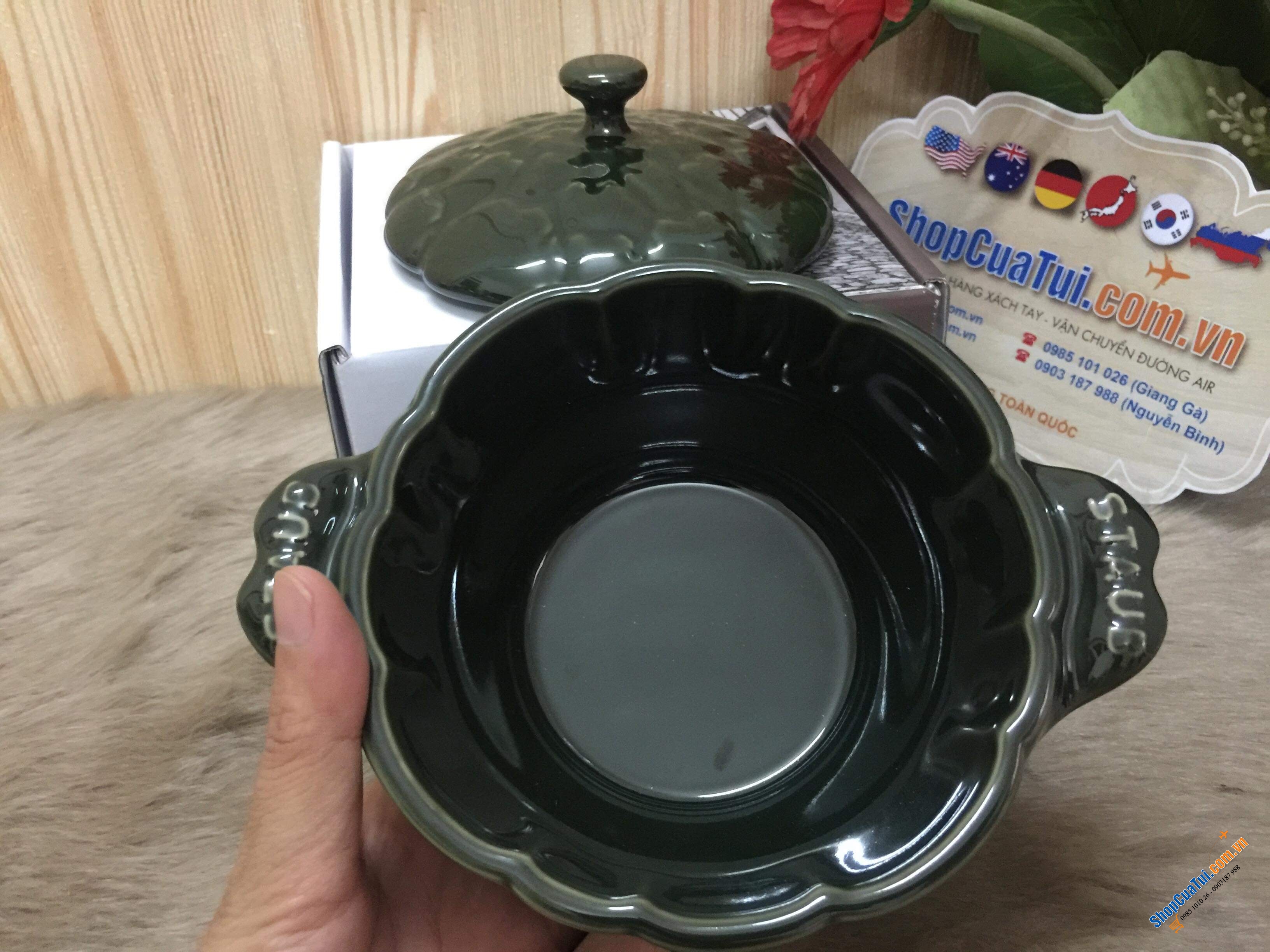 ÂU SỨ STAUB HÌNH HOA ASTISO - MÀU HÚNG QUẾ ĐẮT GIÁ