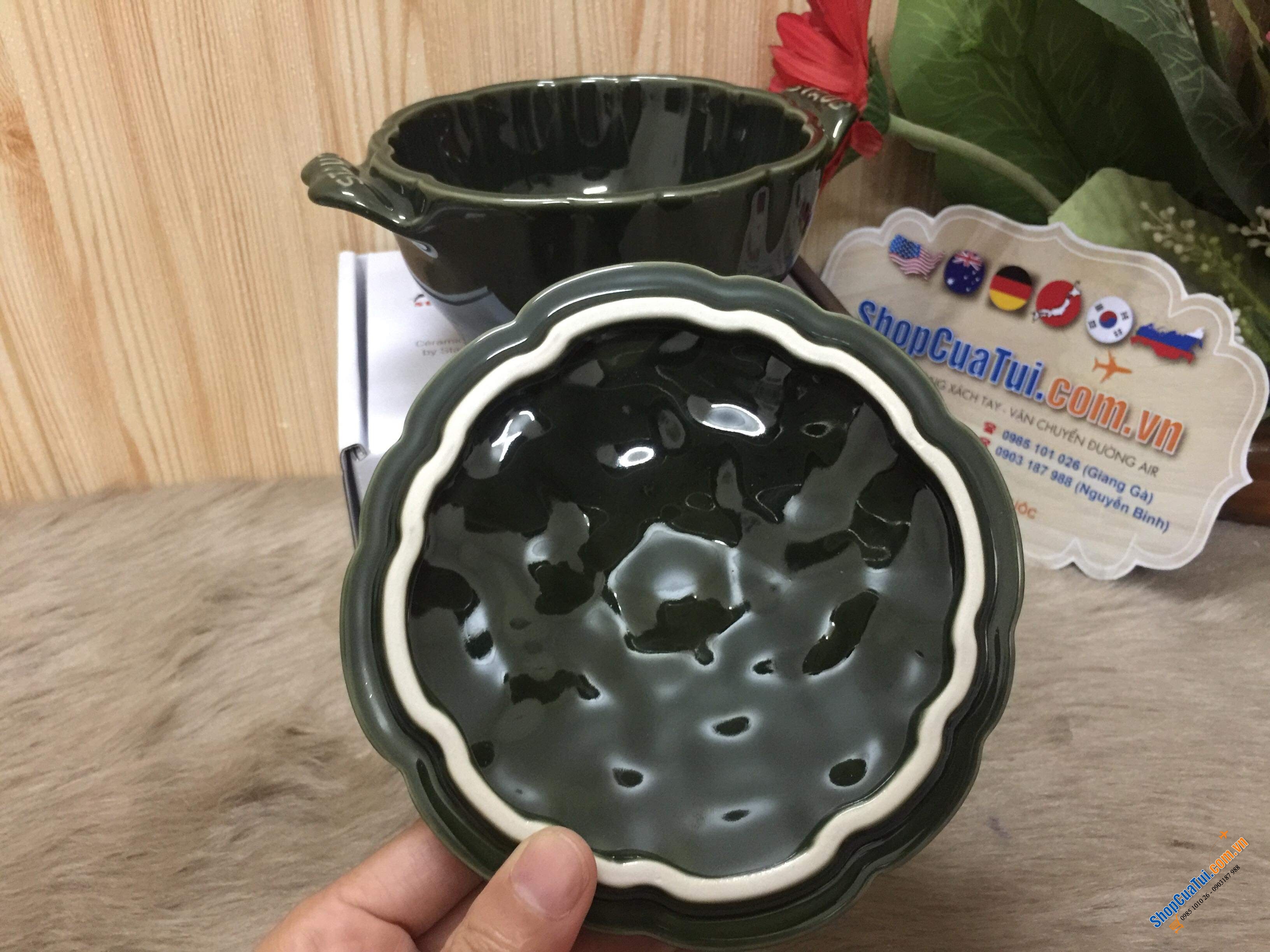 ÂU SỨ STAUB HÌNH HOA ASTISO - MÀU HÚNG QUẾ ĐẮT GIÁ