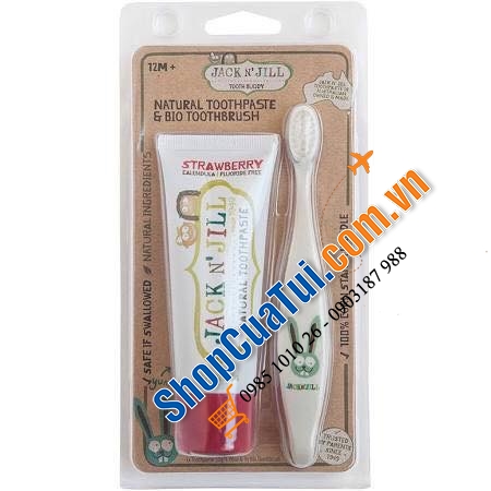 Sét bàn chải và Kem đánh răng cho bé Jack n Jill (dành cho các bé trên 1 tuổi).