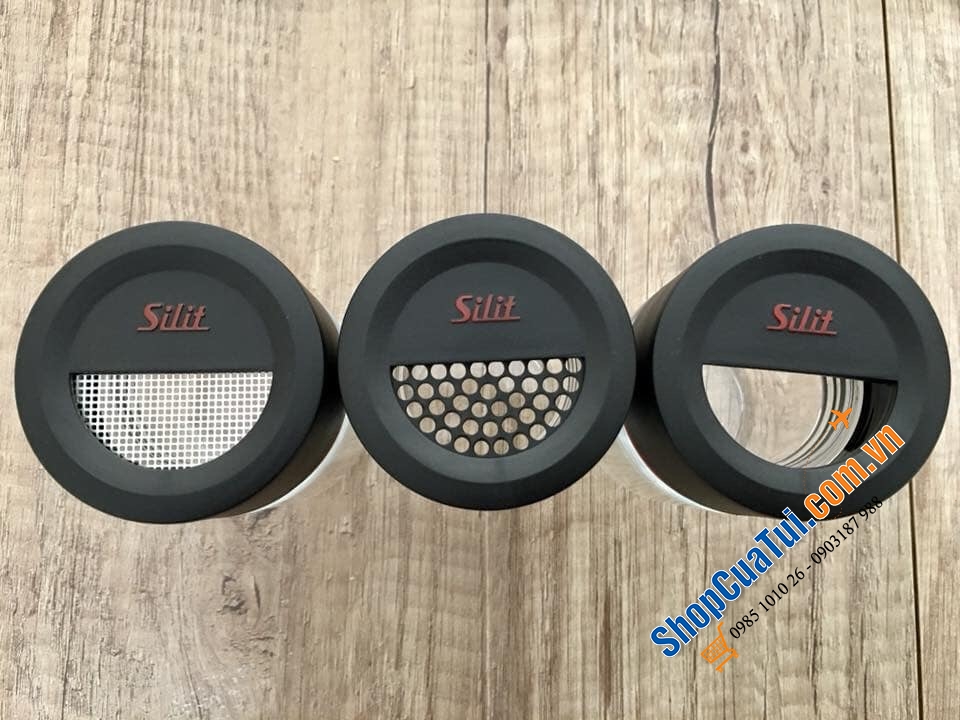 Set 3 lọ đựng gia vị Silit Storio siêu sang