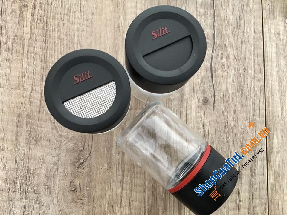 Set 3 lọ đựng gia vị Silit Storio siêu sang
