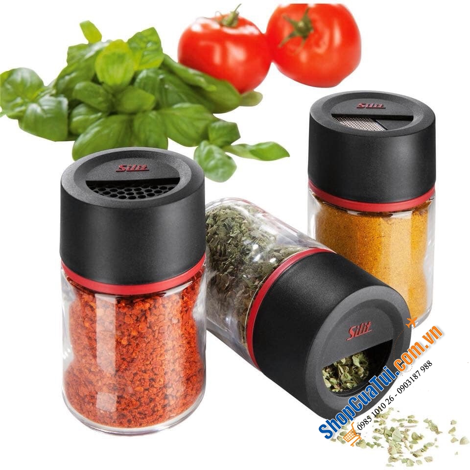 Set 3 lọ đựng gia vị Silit Storio siêu sang