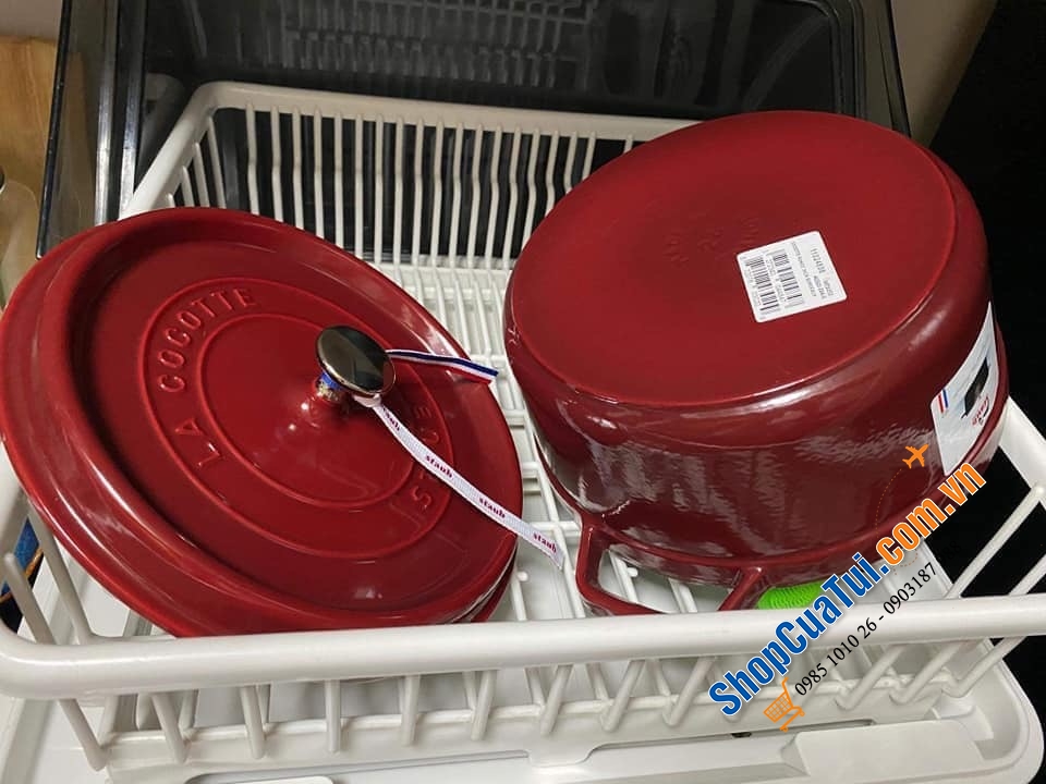 NỒI GANG ĐÚC STAUB 24CM - 3,8L - MÀU ĐỎ BORDEAUX