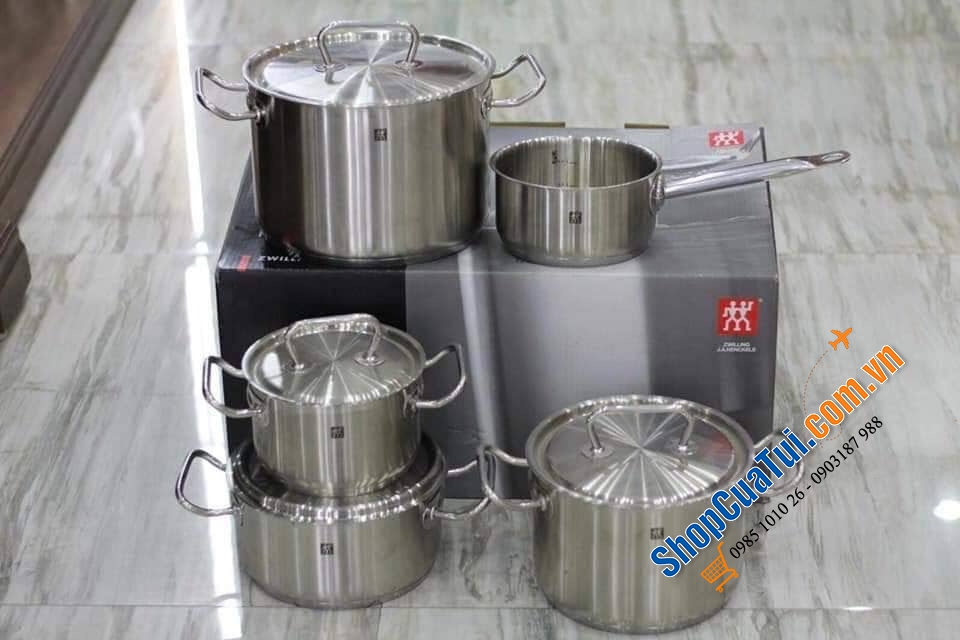 Bộ Nồi mới 100% từ Đức Zwilling Twin Classic 5 món đẹp toàn diện từ chất liệu kết kiểu dáng.