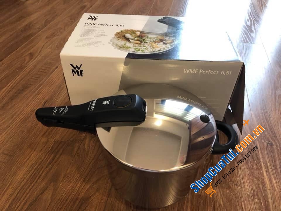 Nồi áp suất WMF 6,5 lít đường kính 22cm Made in Germany (thoải mái hầm, hấp cả gà nguyên con)