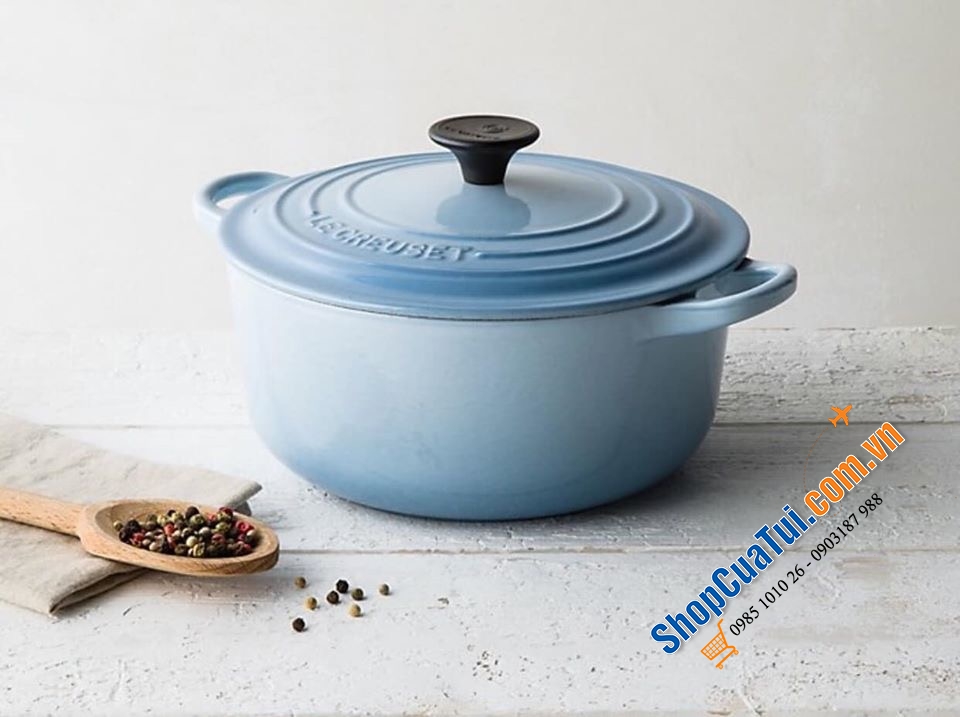 NỒI GANG LE CREUSETE 20 CM - Dung tích 2,4 LIT - CAO TẦM 14 cm
