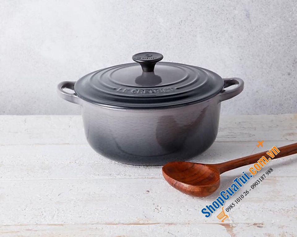 NỒI GANG LE CREUSETE 20 CM - Dung tích 2,4 LIT - CAO TẦM 14 cm