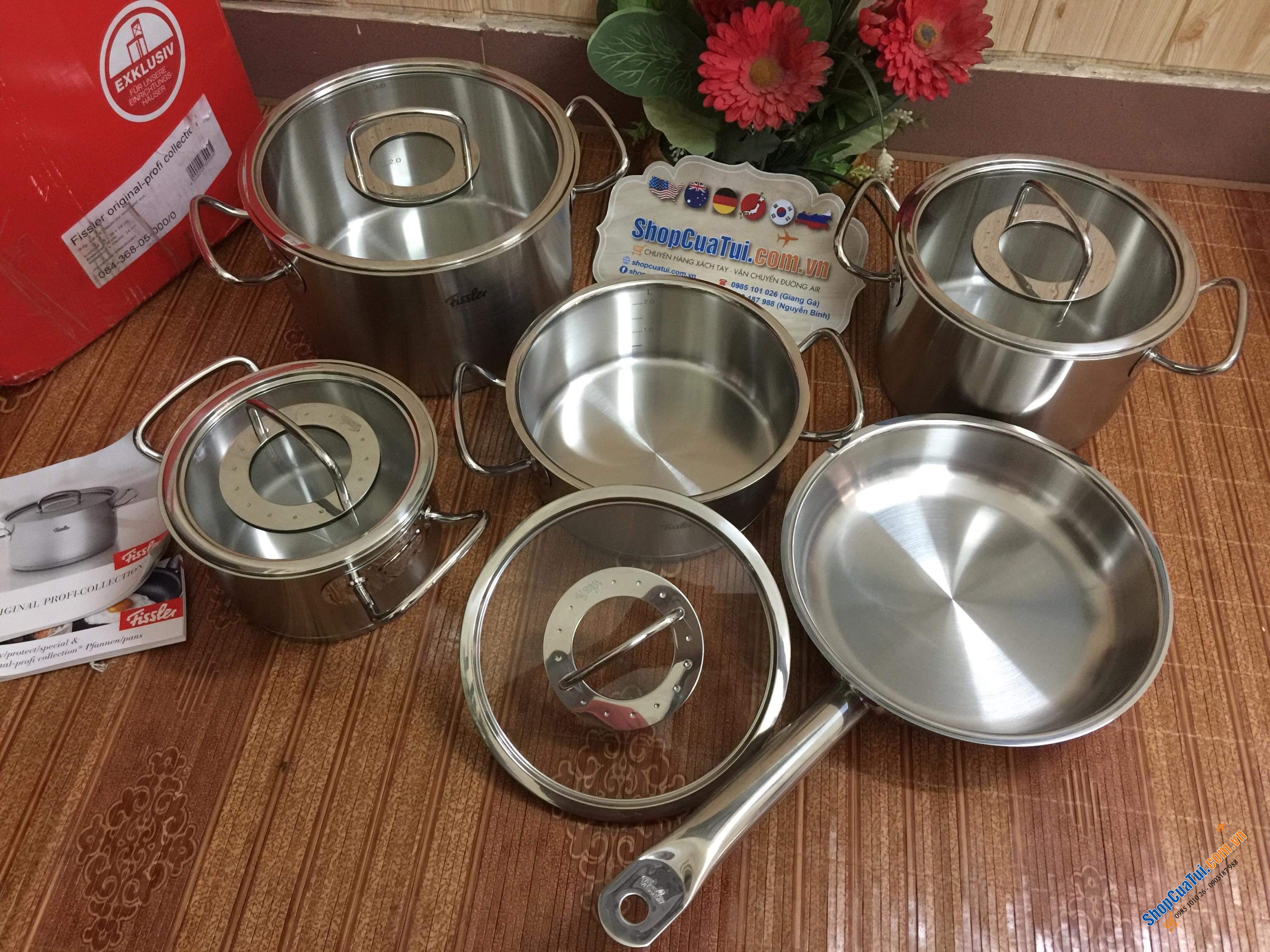 Bộ nồi Fissler Profi Original set 5 FISSLER ORIGINAL PPROFI - MADE IN GERMANY