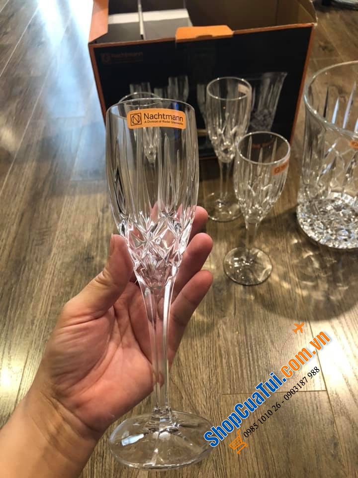 BÌNH ƯỚP LẠNH RƯỢU , CHAMPAGNE VÀ 4 LY UỐNG CHAMPAGNE NACHTMANN