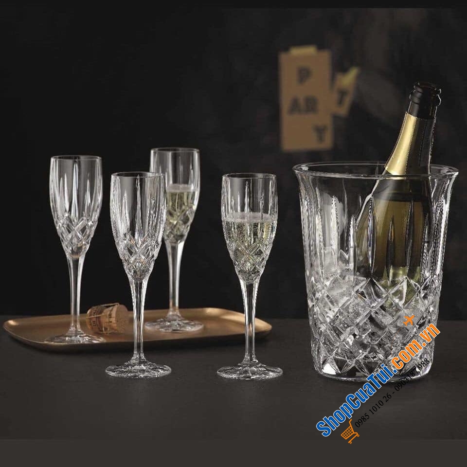 BÌNH ƯỚP LẠNH RƯỢU , CHAMPAGNE VÀ 4 LY UỐNG CHAMPAGNE NACHTMANN
