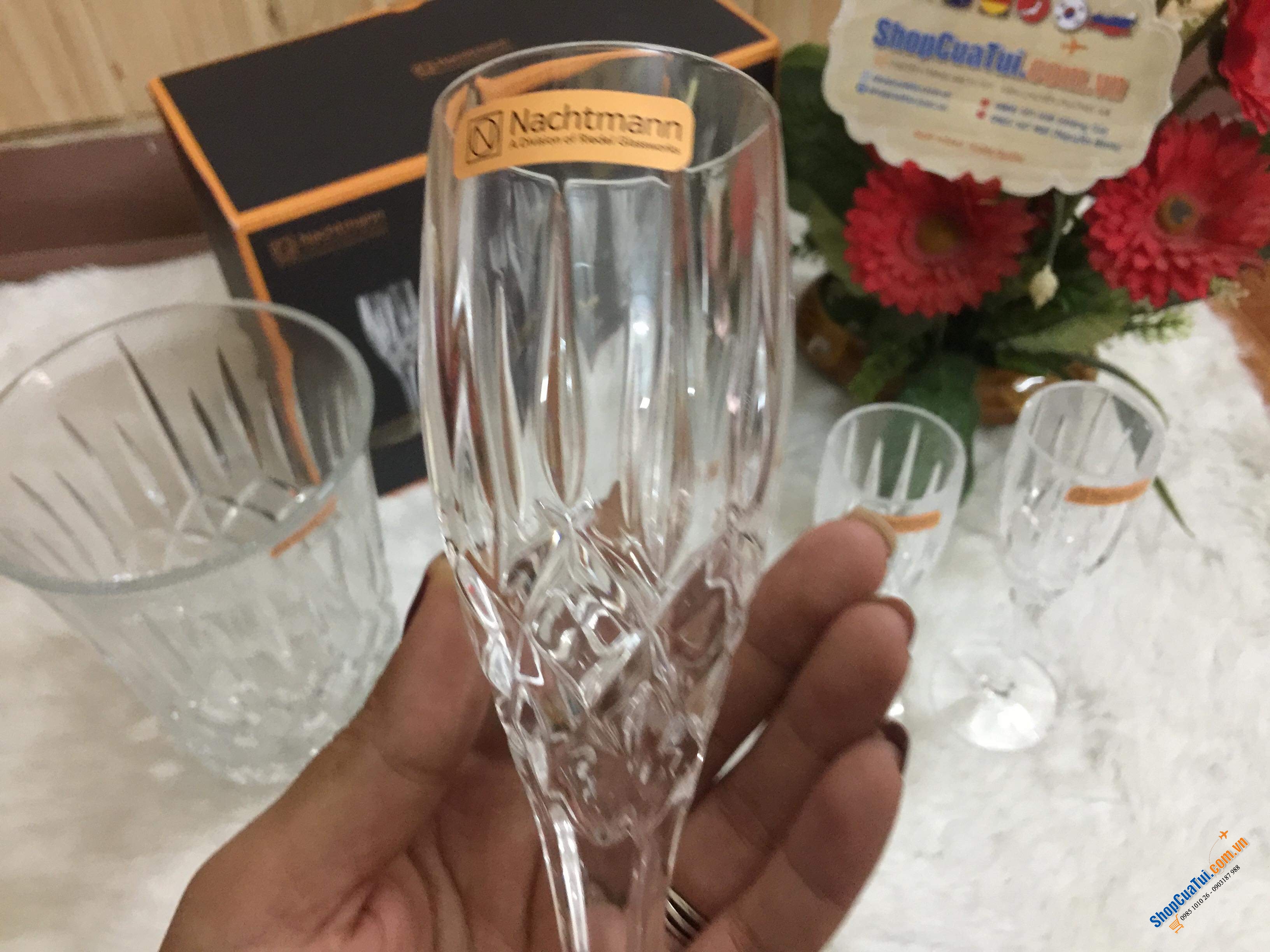 BÌNH ƯỚP LẠNH RƯỢU , CHAMPAGNE VÀ 4 LY UỐNG CHAMPAGNE NACHTMANN