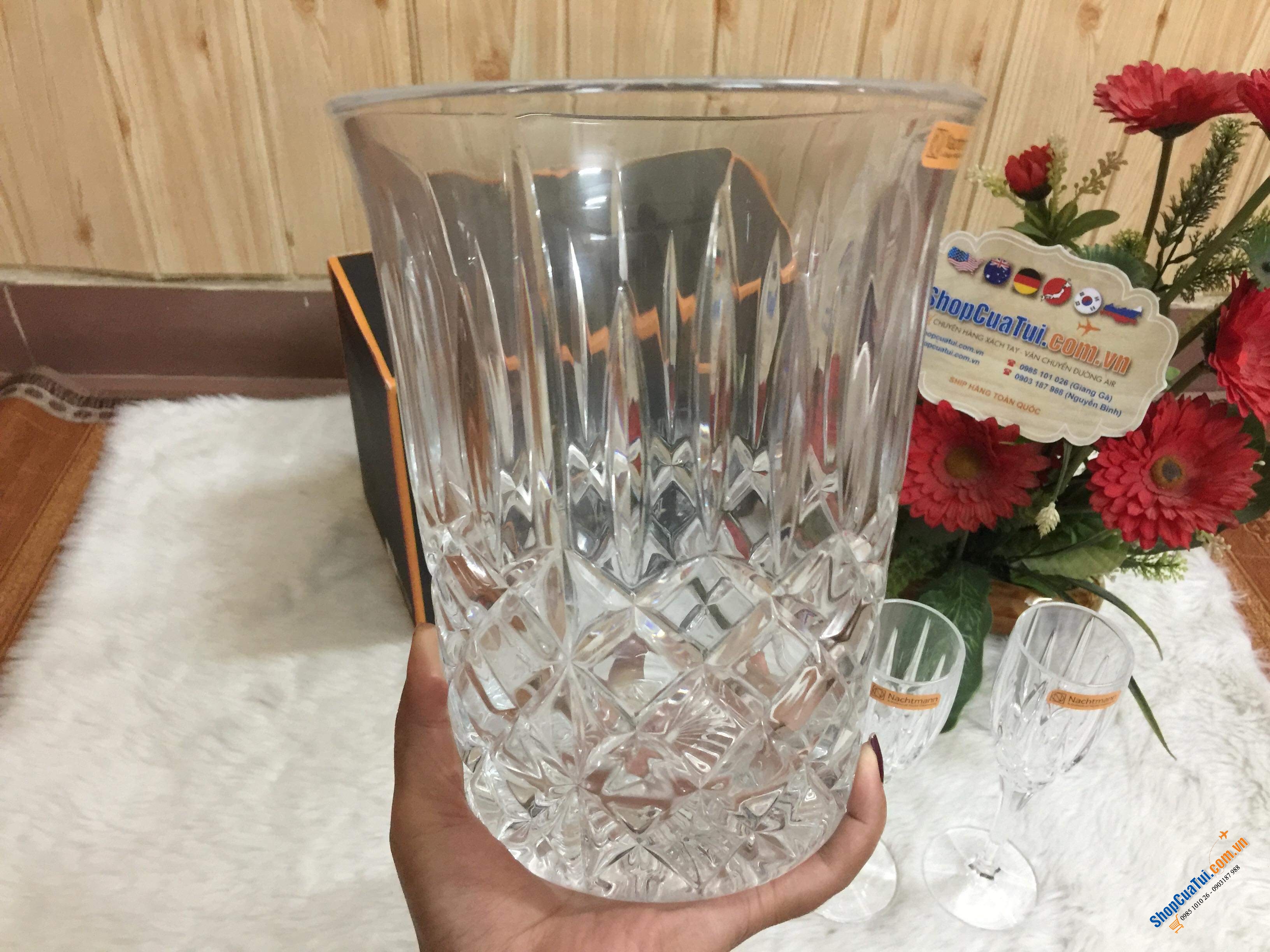 BÌNH ƯỚP LẠNH RƯỢU , CHAMPAGNE VÀ 4 LY UỐNG CHAMPAGNE NACHTMANN
