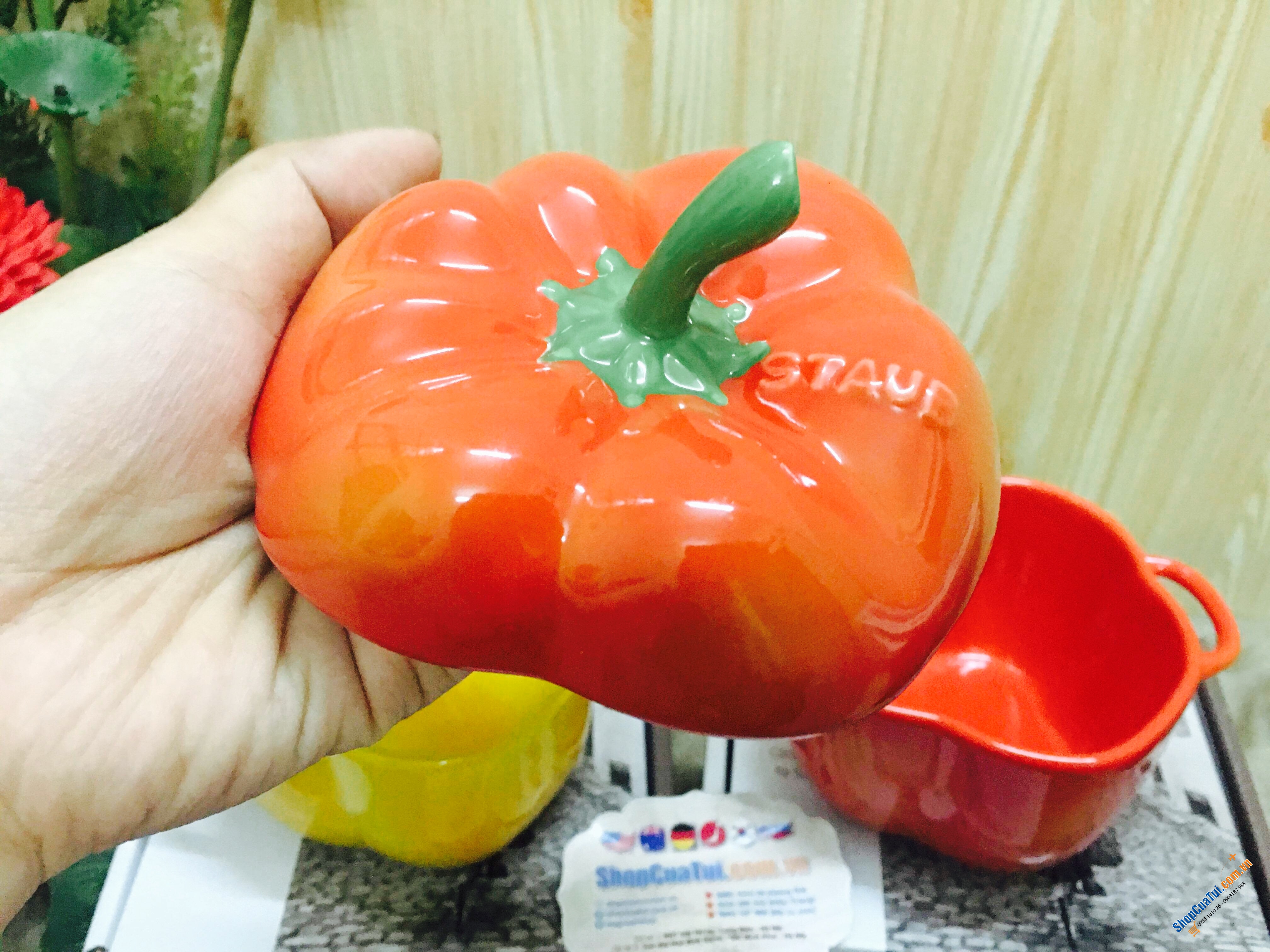 ÂU ỚT NGỌT MÀU ĐỎ STAUB ĐỰNG BÁNH KẸO - HẠT - ĐỒ ĂN STAUB