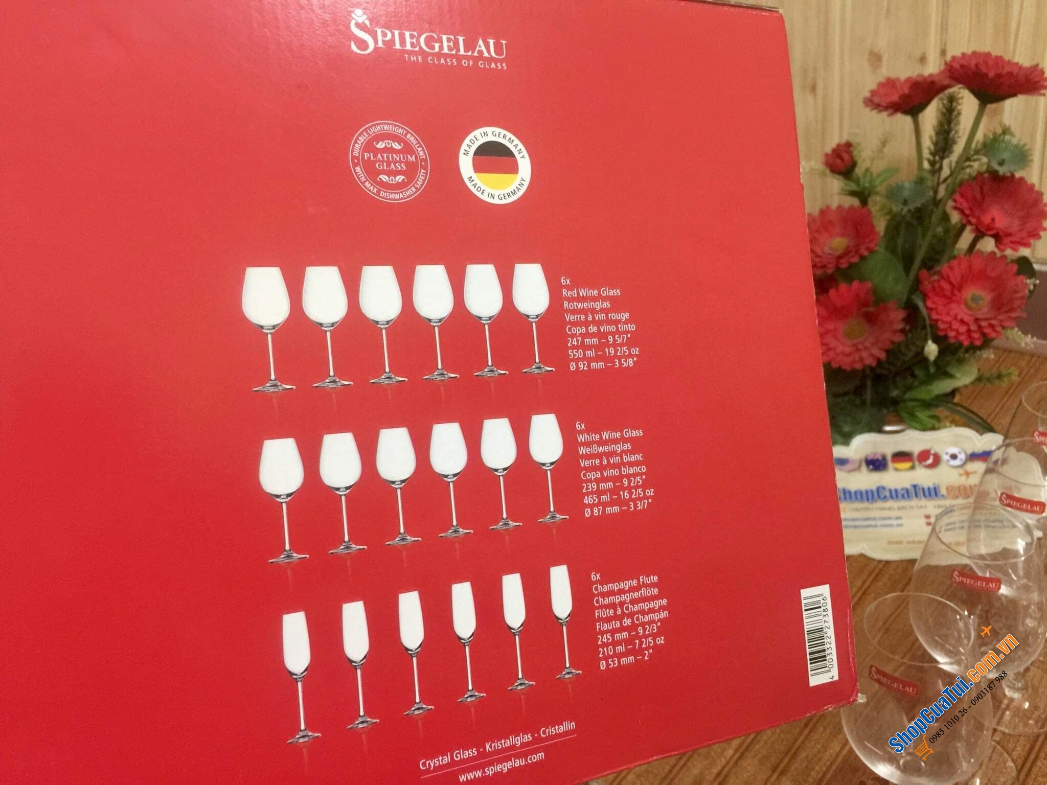 SET 18 LY THUỶ TINH SIÊU CẤP SPIEGELAU - MADE IN GERMANY